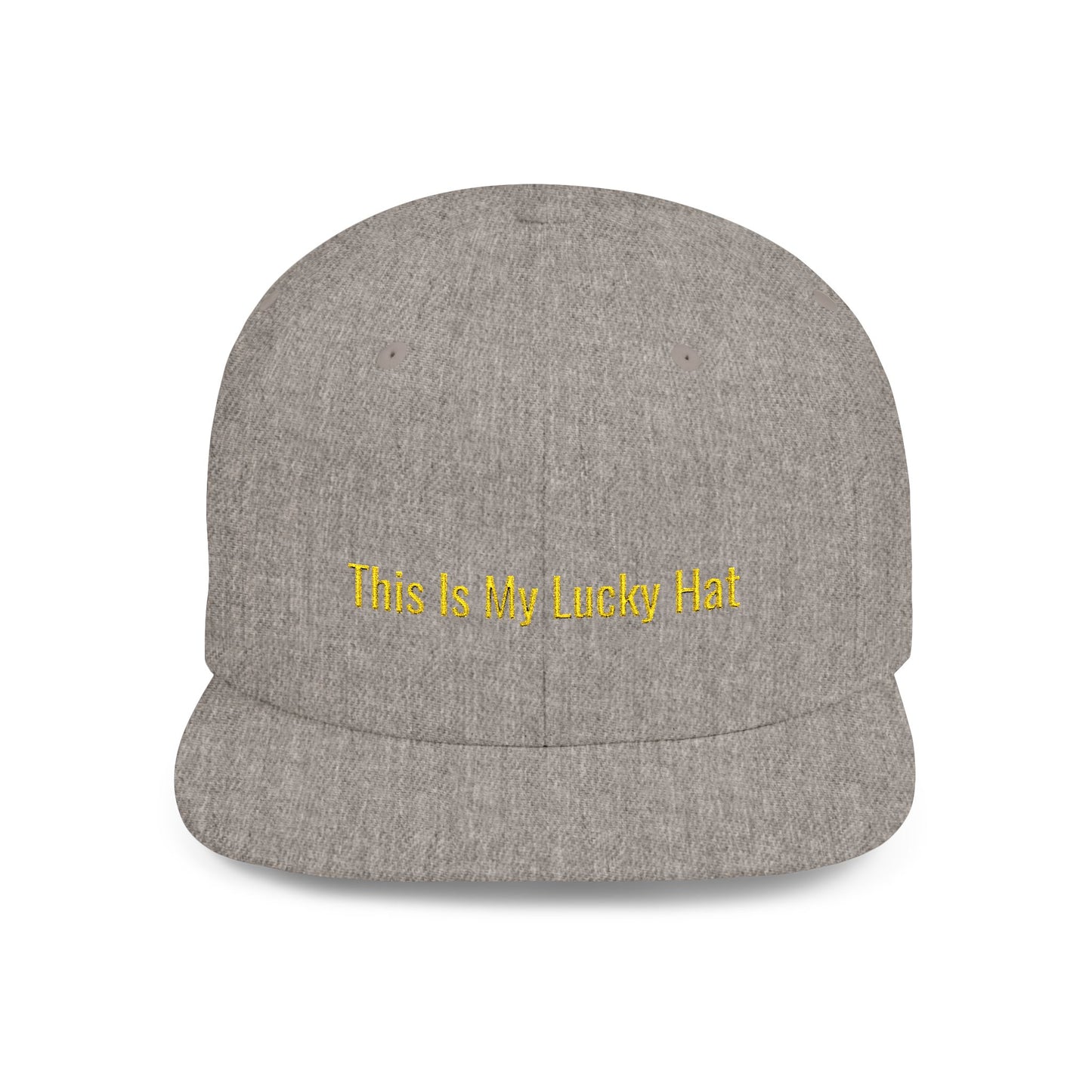 Text This Is My Lucky Hat Flat Bill Snapback – Lightweight, Custom Fit, Premium Quality