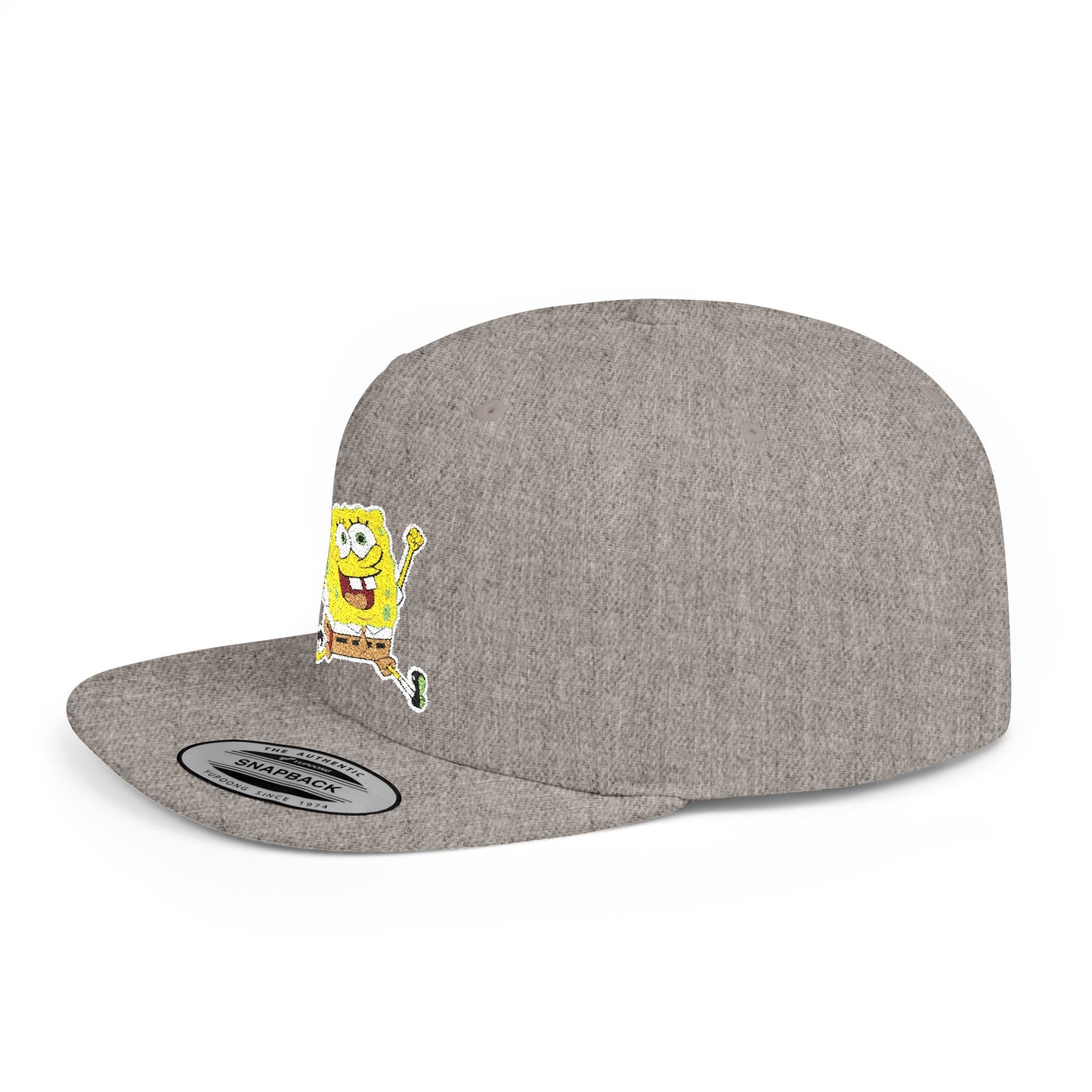 SpongeBob SquarePants Himself Flat Bill Snapback – Lightweight, Custom Fit, Premium Quality