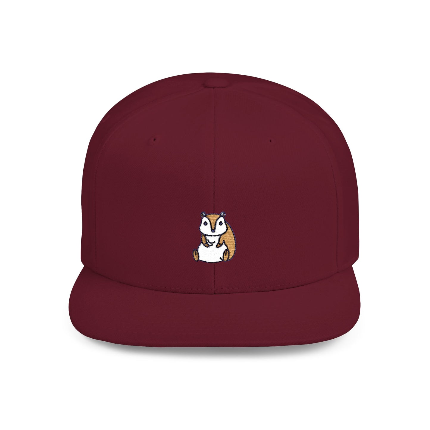Icons Embroidered Hamster Flat Bill Snapback – Lightweight, Custom Fit, Premium Quality