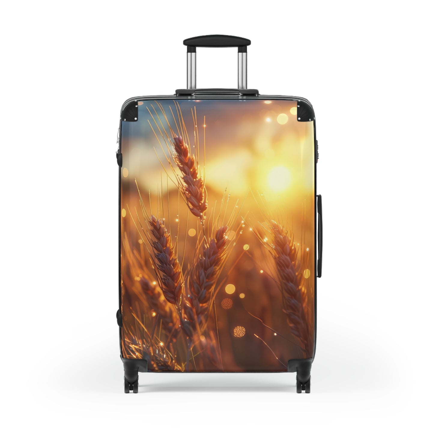 Nature Wheat Golden Art Carry-On Suitcase - Stylish Luggage for Travelers