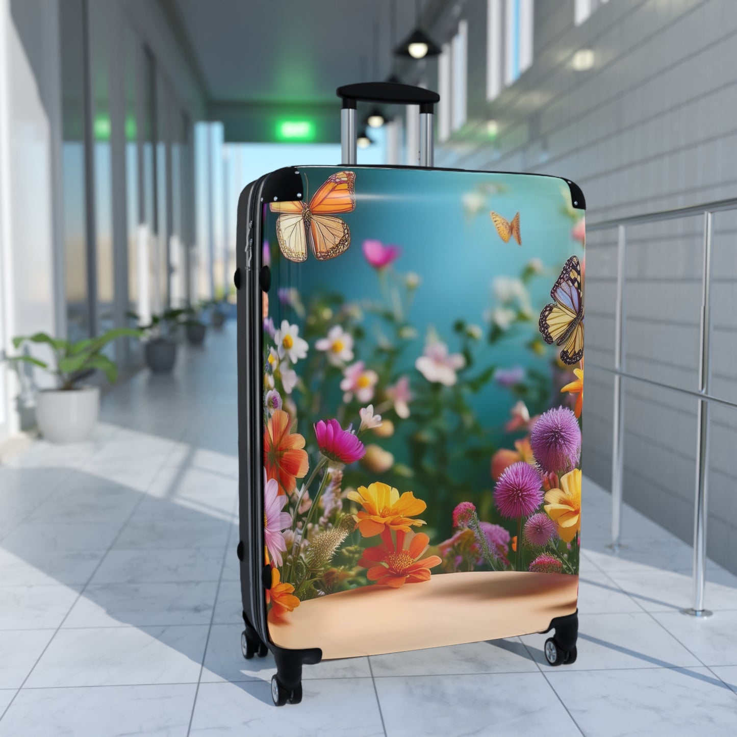 Nature Butterflies Floral Flowers Art Carry-On Suitcase - Stylish Luggage for Travelers