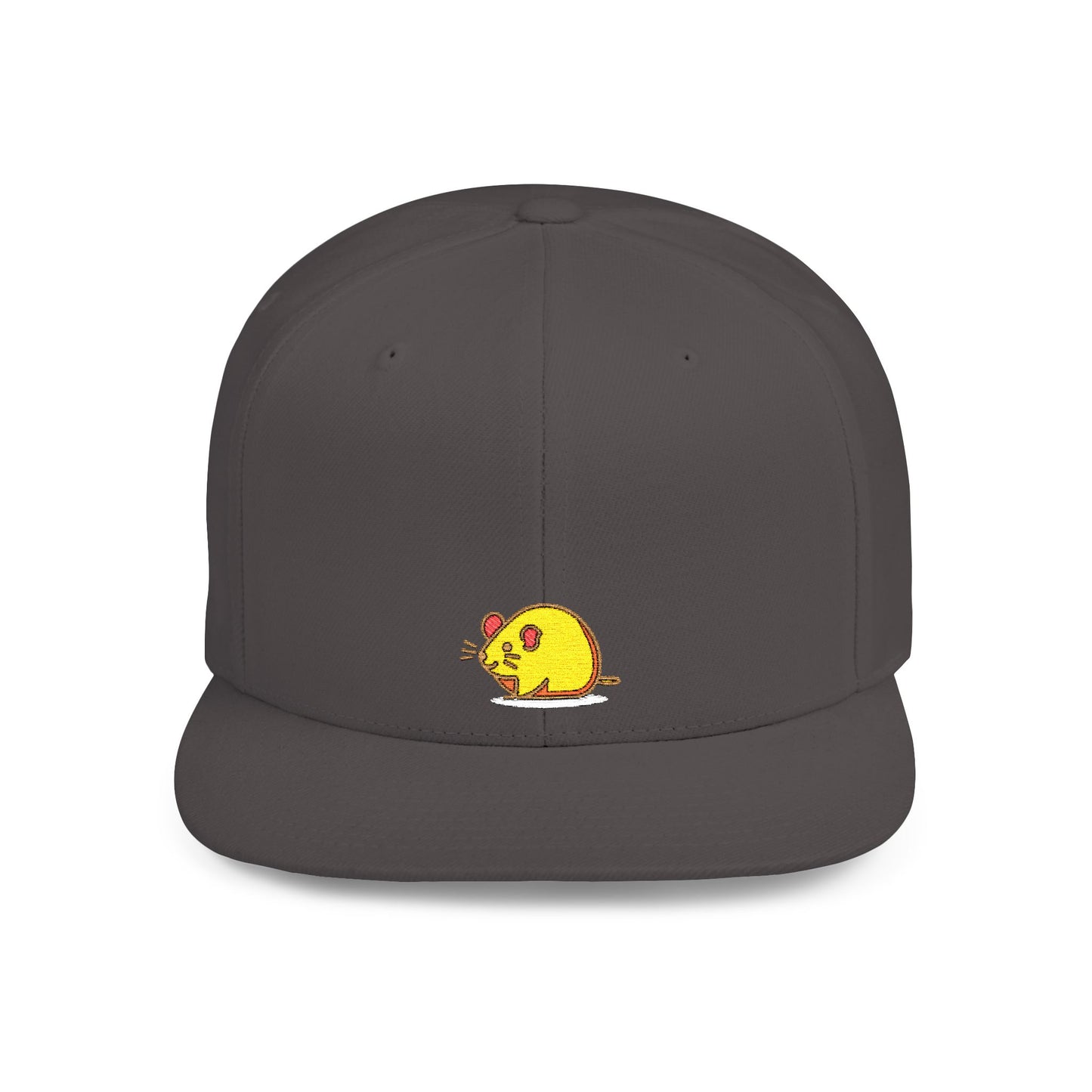 Icons Embroidered Yellow Mouse Flat Bill Snapback – Lightweight, Custom Fit, Premium Quality