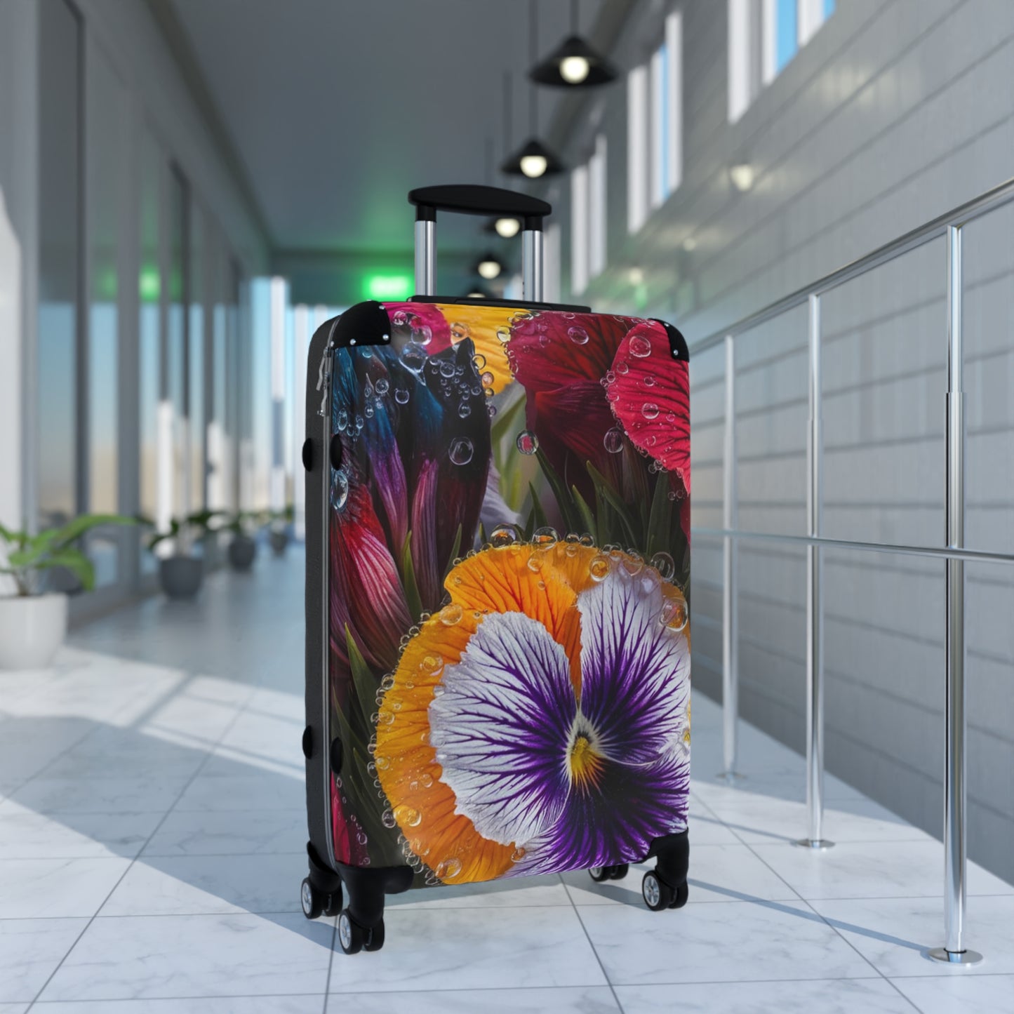 Nature Flowers Floral Background Art Carry-On Suitcase - Stylish Luggage for Travelers