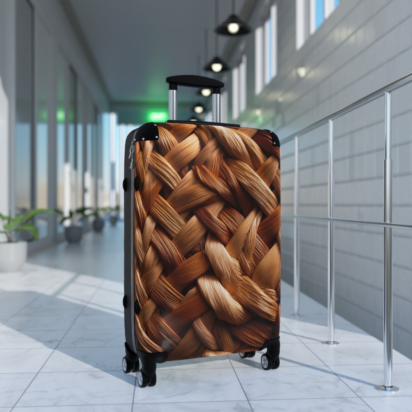 Nature Texture Wooven Art Carry-On Suitcase - Stylish Luggage for Travelers