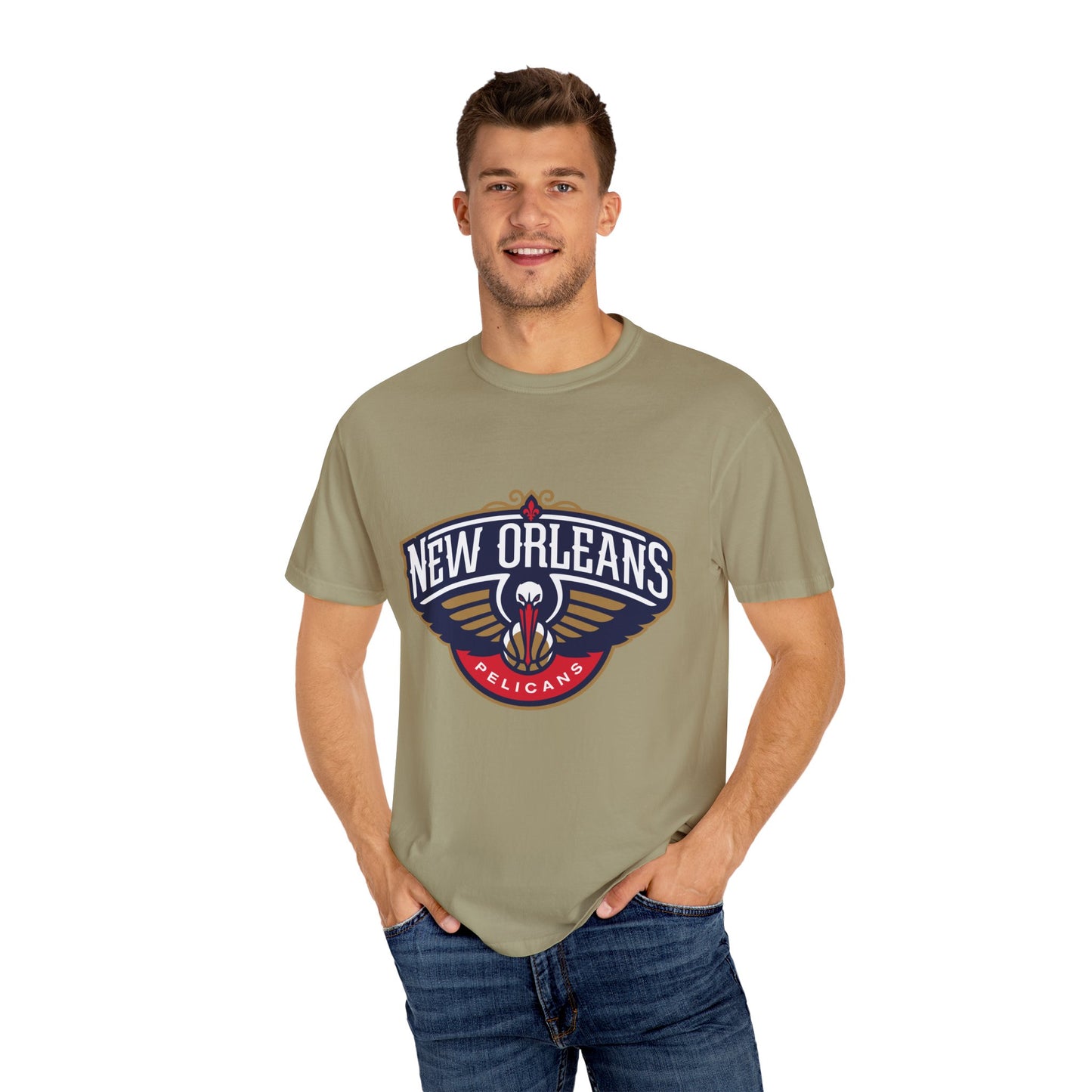 New Orleans Pelicans Garment-Dyed T-Shirt – Premium Cotton Tee for Customization