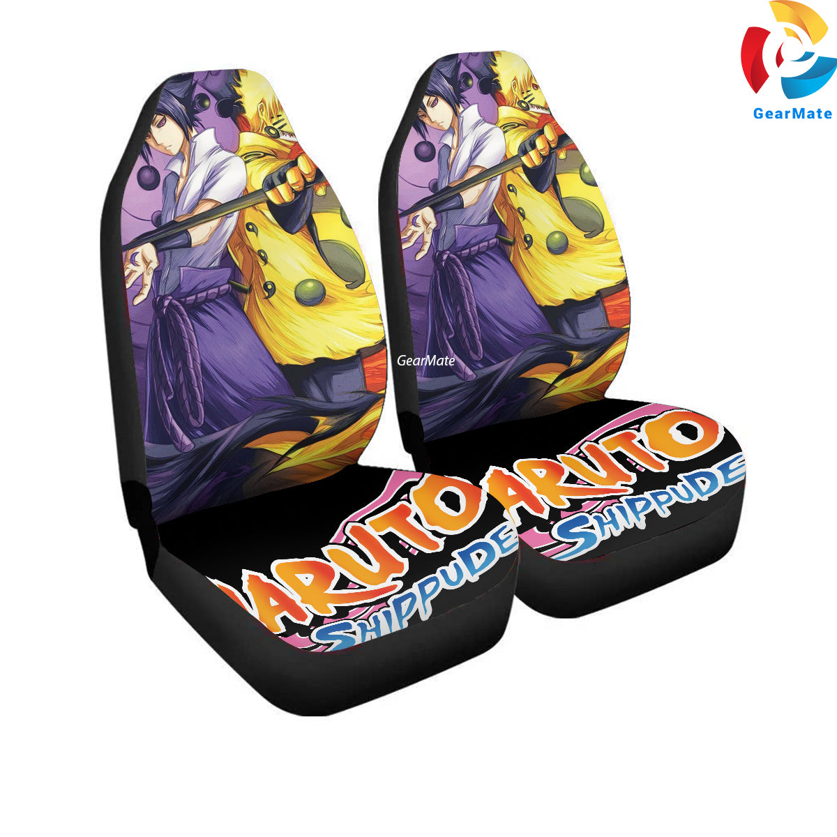 Naruto Sasuke Car Seat Covers – High Quality Graphic and Polar Fleece Protector Set