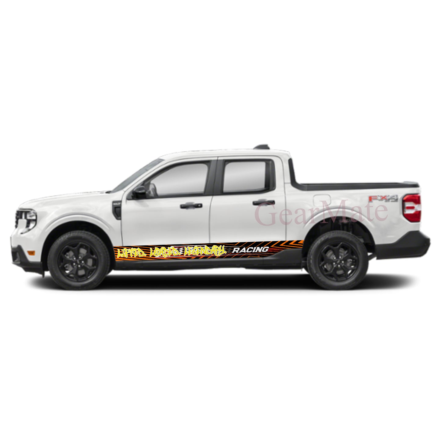 Lifted Loaded Legendary Rocker Panel Graphic Decal Kit (Left & Right Sides) - High Quality Vinyl for Trucks & SUVs