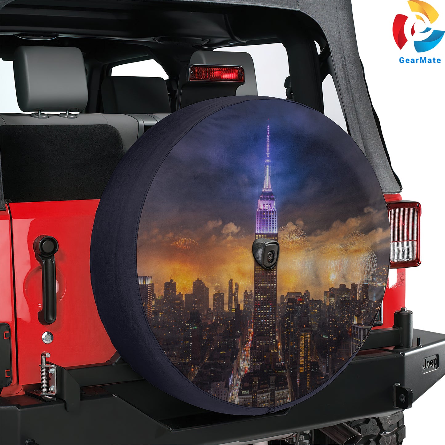 Empire State Building Spare Tire Cover – Premium Waterproof UV Resistant Protector
