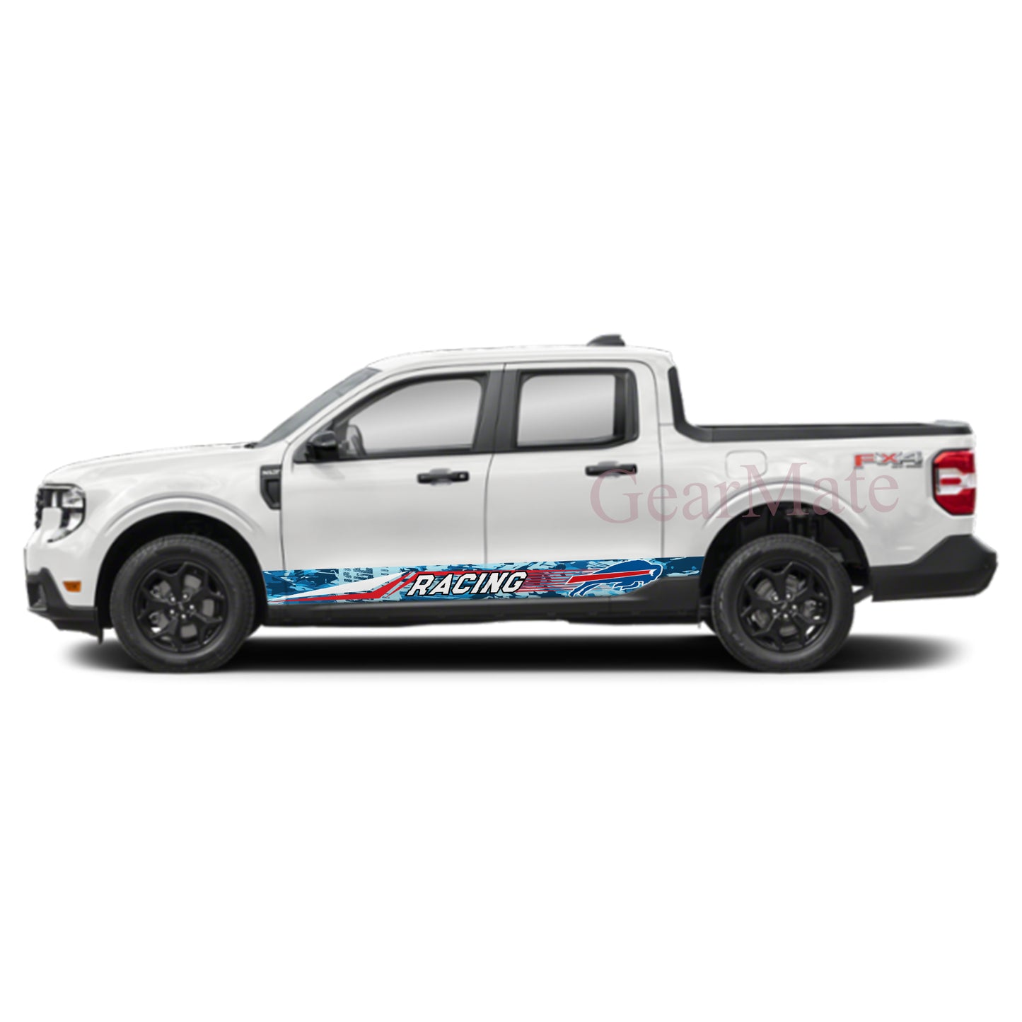 NFL Buffalo Bills Rocker Panel Graphic Decal Kit (Left & Right Sides) - High Quality Vinyl for Trucks & SUVs