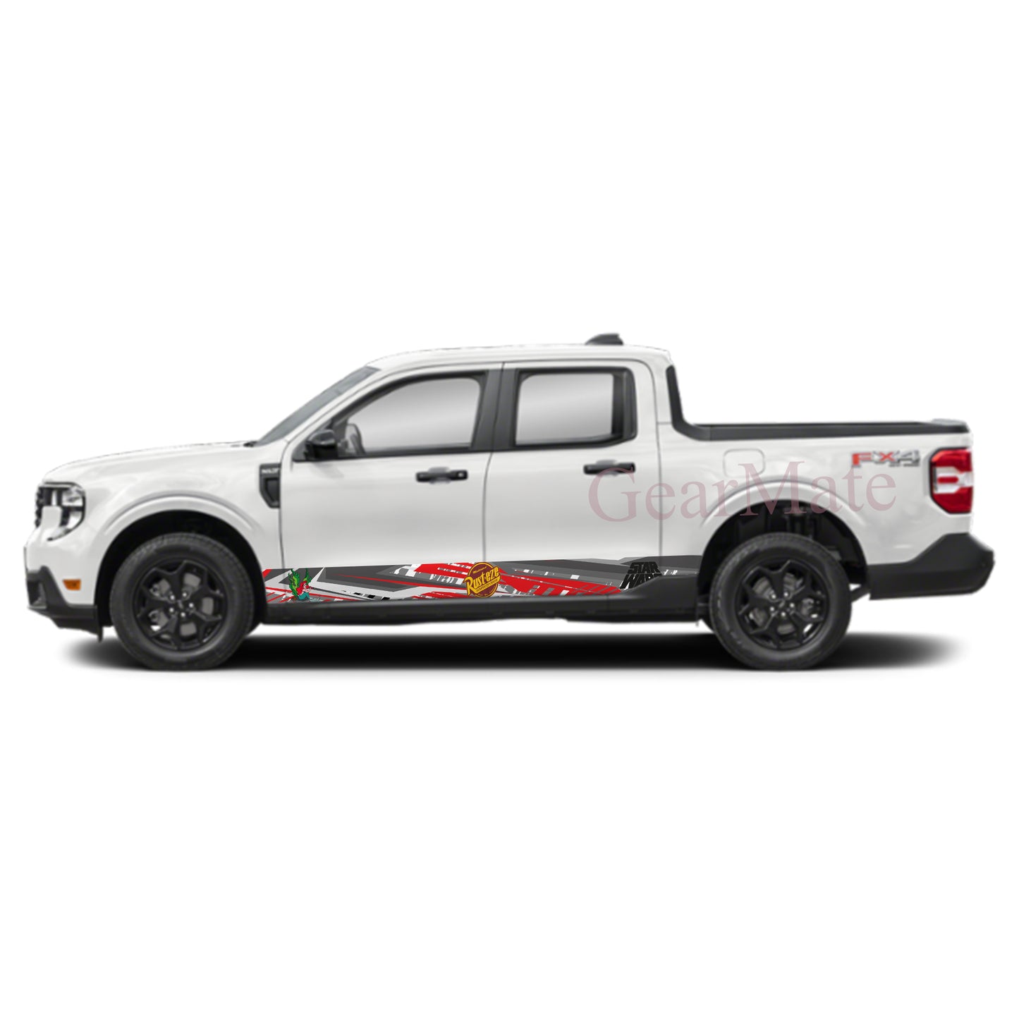 Sport GR Rust Eze Pixar Cars Rocker Panel Graphic Decal Kit (Left & Right Sides) - High Quality Vinyl for Trucks & SUVs