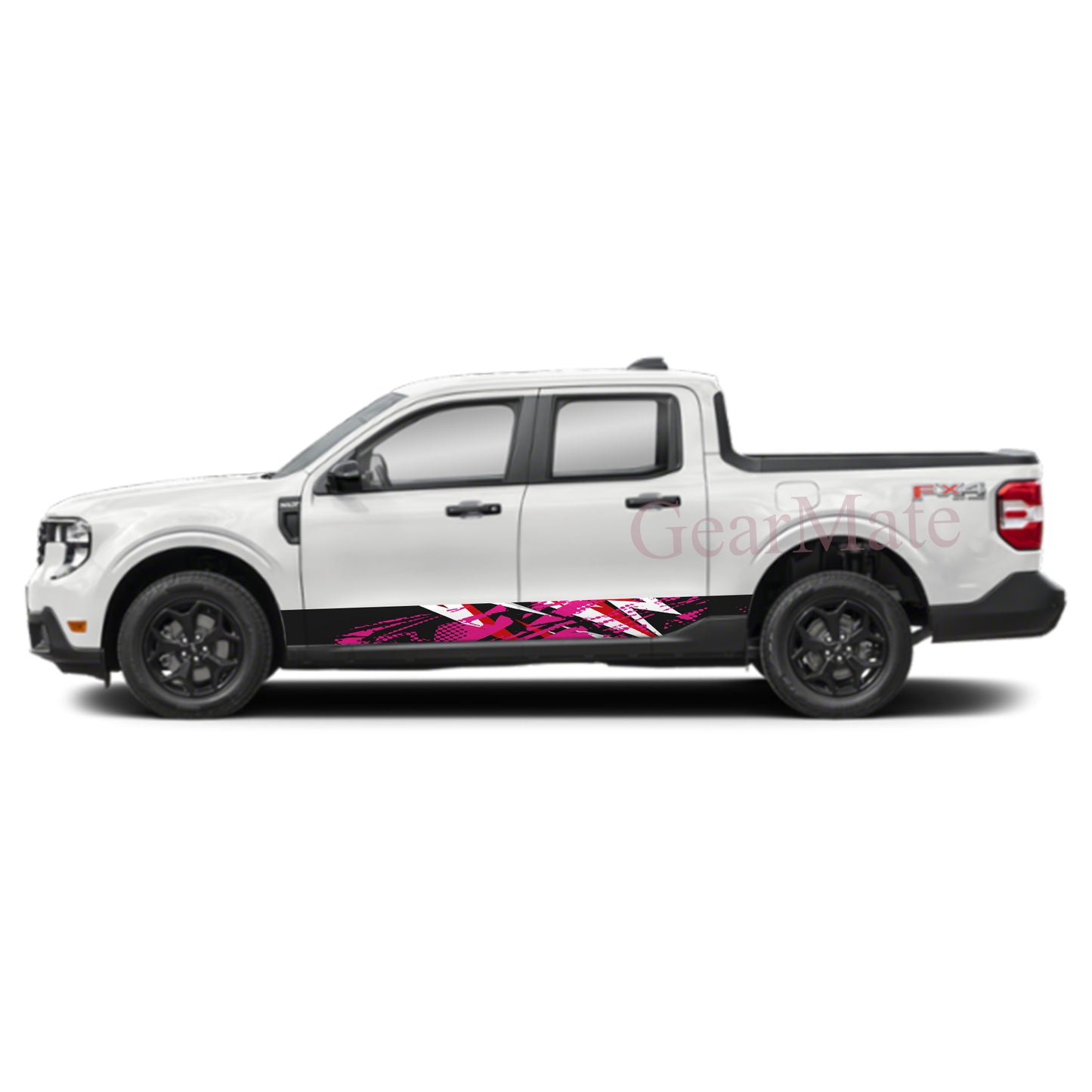 Racing Stripe Paint PB Rocker Panel Graphic Decal Kit (Left & Right Sides) - High Quality Vinyl for Trucks & SUVs