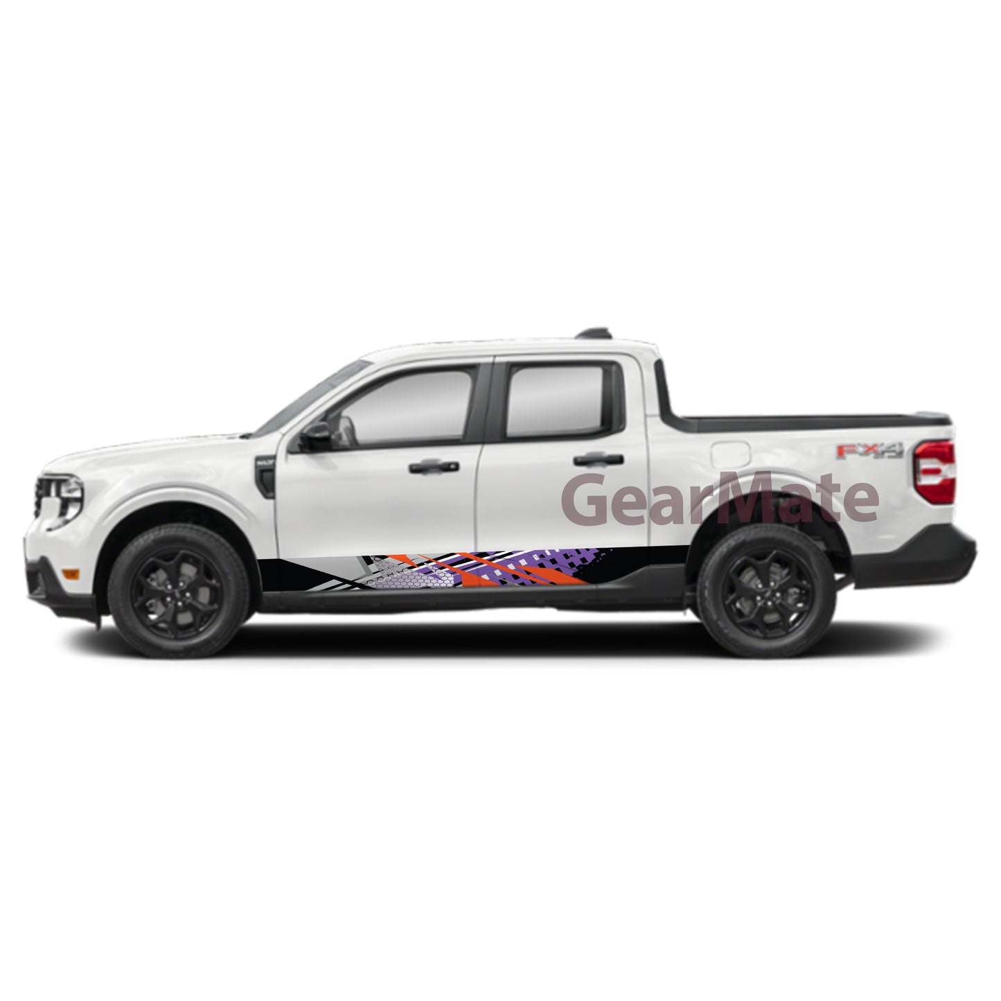 Racing Purple O Rocker Panel Graphic Decal Kit (Left & Right Sides) - High Quality Vinyl for Trucks & SUVs