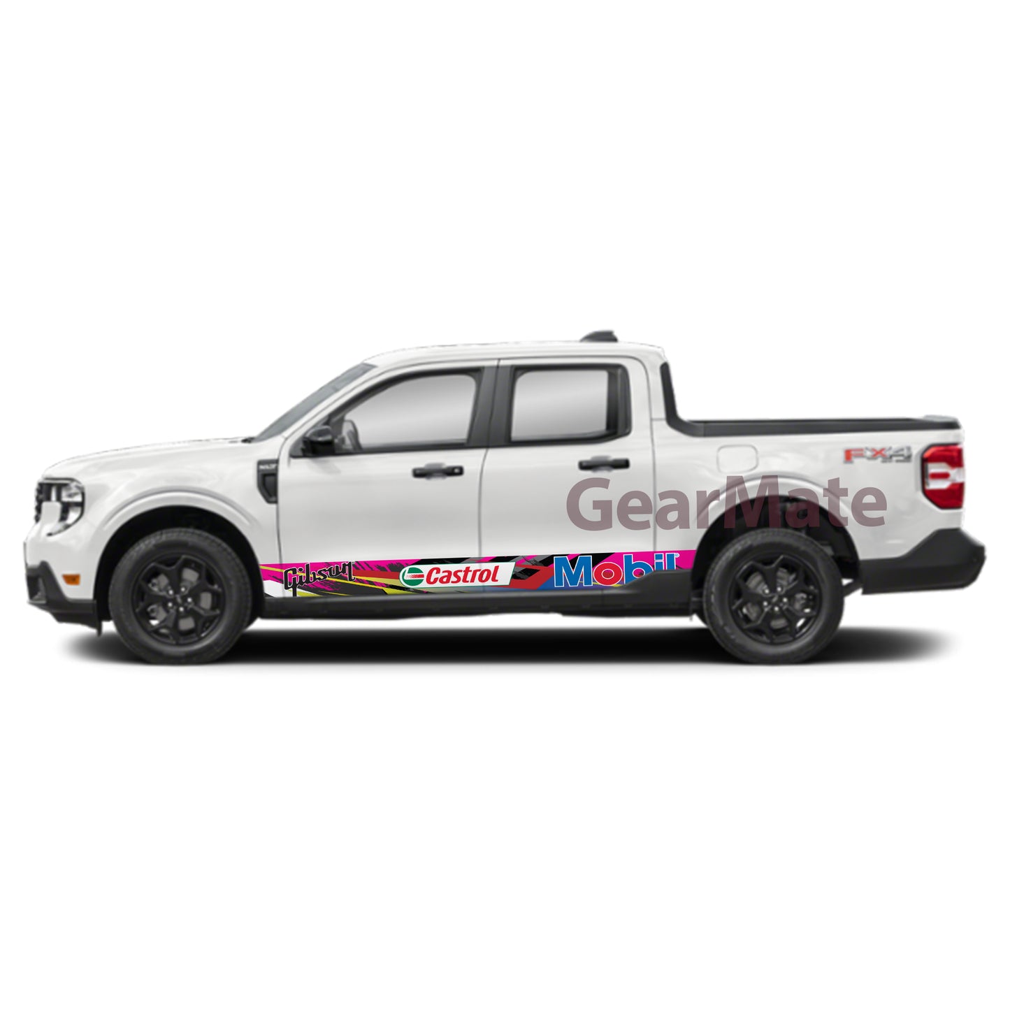 Sport Pink Mix Redbull Rocker Panel Graphic Decal Kit (Left & Right Sides) - High Quality Vinyl for Trucks & SUVs