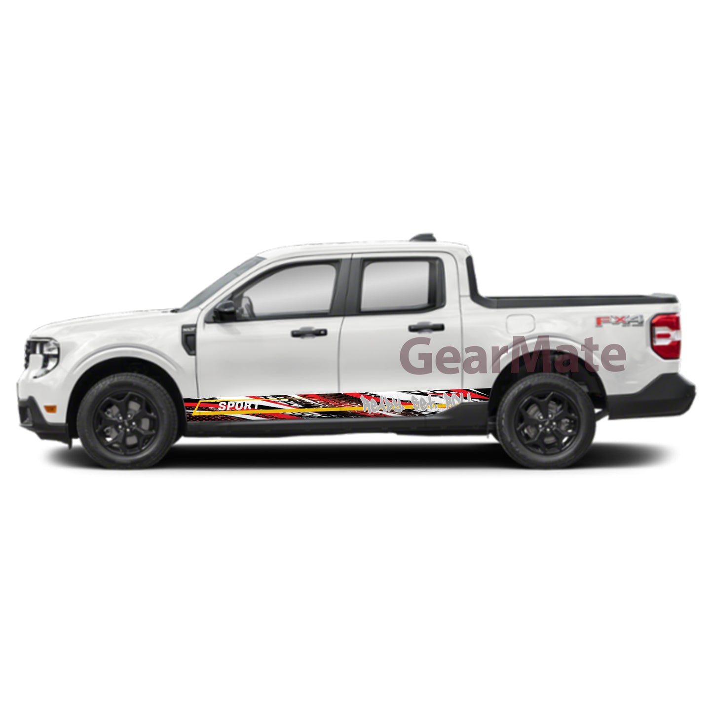 Ready Set Roll Rocker Panel Graphic Decal Kit (Left & Right Sides) - High Quality Vinyl for Trucks & SUVs