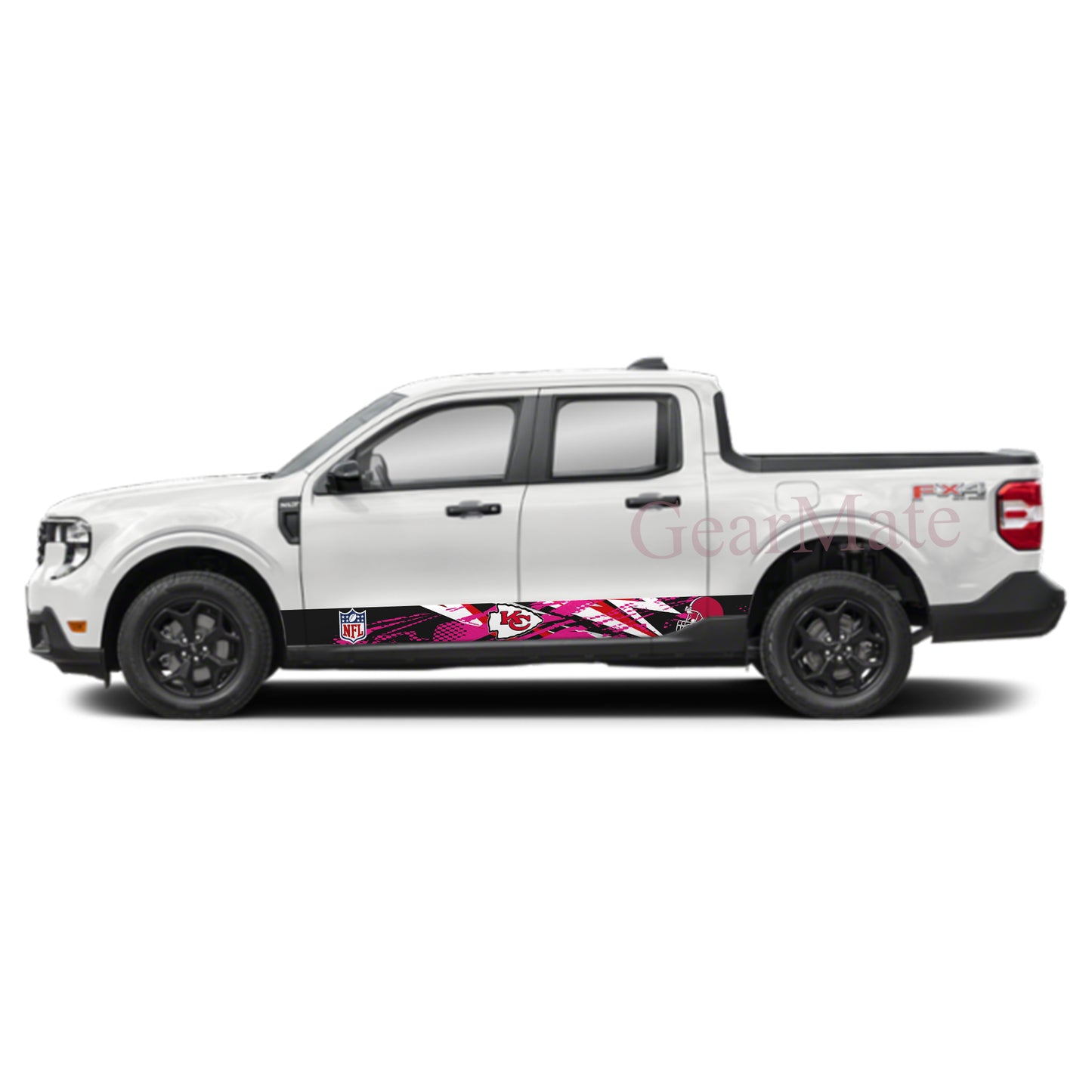 NFL Kansas City Chiefs Rocker Panel Graphic Decal Kit (Left & Right Sides) - High Quality Vinyl for Trucks & SUVs