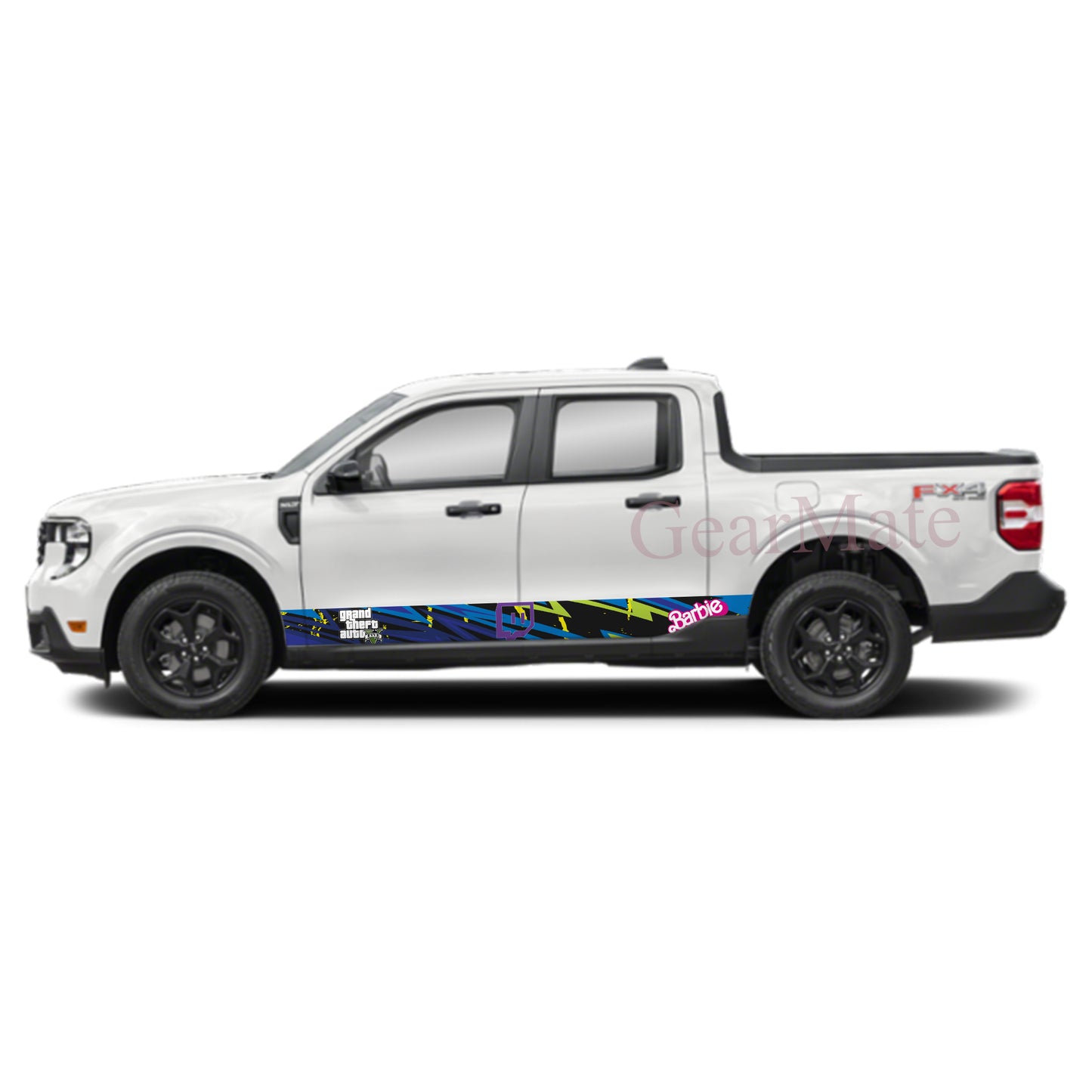 Twitch TV Games Rocker Panel Graphic Decal Kit (Left & Right Sides) - High Quality Vinyl for Trucks & SUVs (