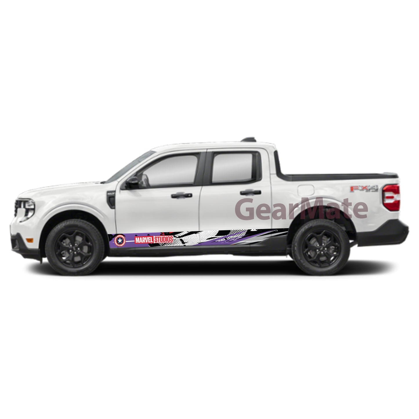 Racing Marvel Captain America What If Rocker Panel Graphic Decal Kit (Left & Right Sides) - High Quality Vinyl for Trucks & SUVs
