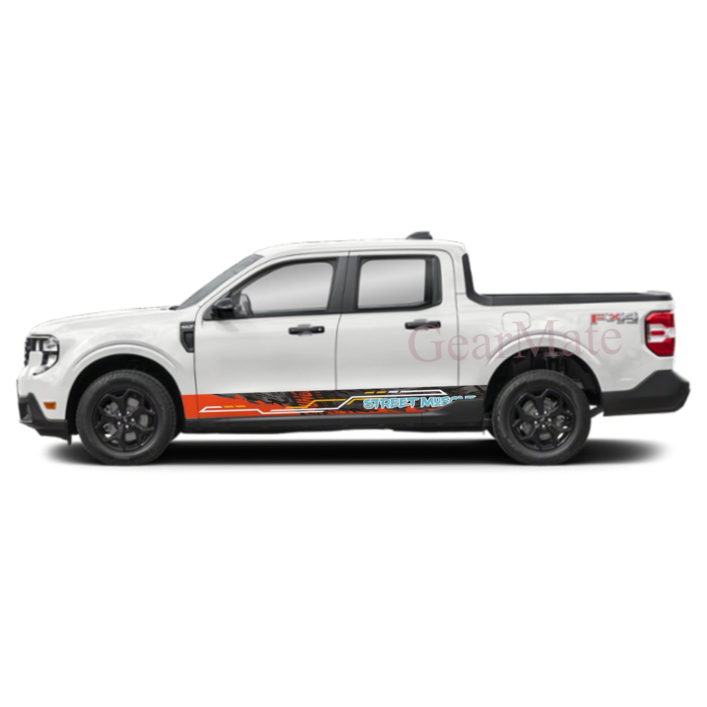 Street Muscle Rocker Panel Graphic Decal Kit (Left & Right Sides) - High Quality Vinyl for Trucks & SUVs