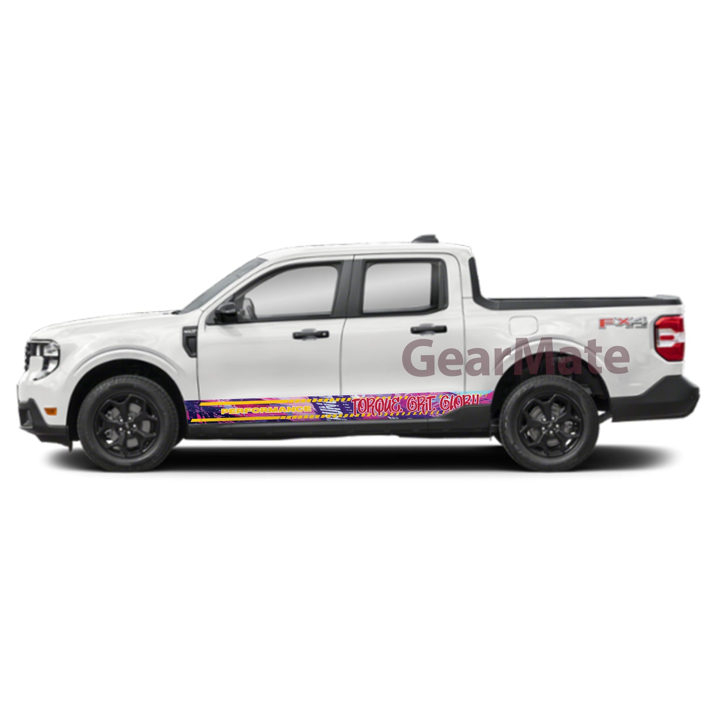 Torque Grit Glory Rocker Panel Graphic Decal Kit (Left & Right Sides) - High Quality Vinyl for Trucks & SUVs