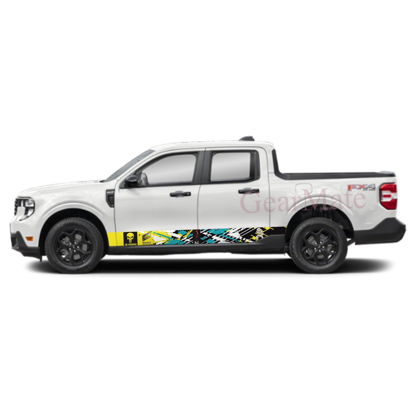 Sport YBlue The God Father Rocker Panel Graphic Decal Kit (Left & Right Sides) - High Quality Vinyl for Trucks & SUVs