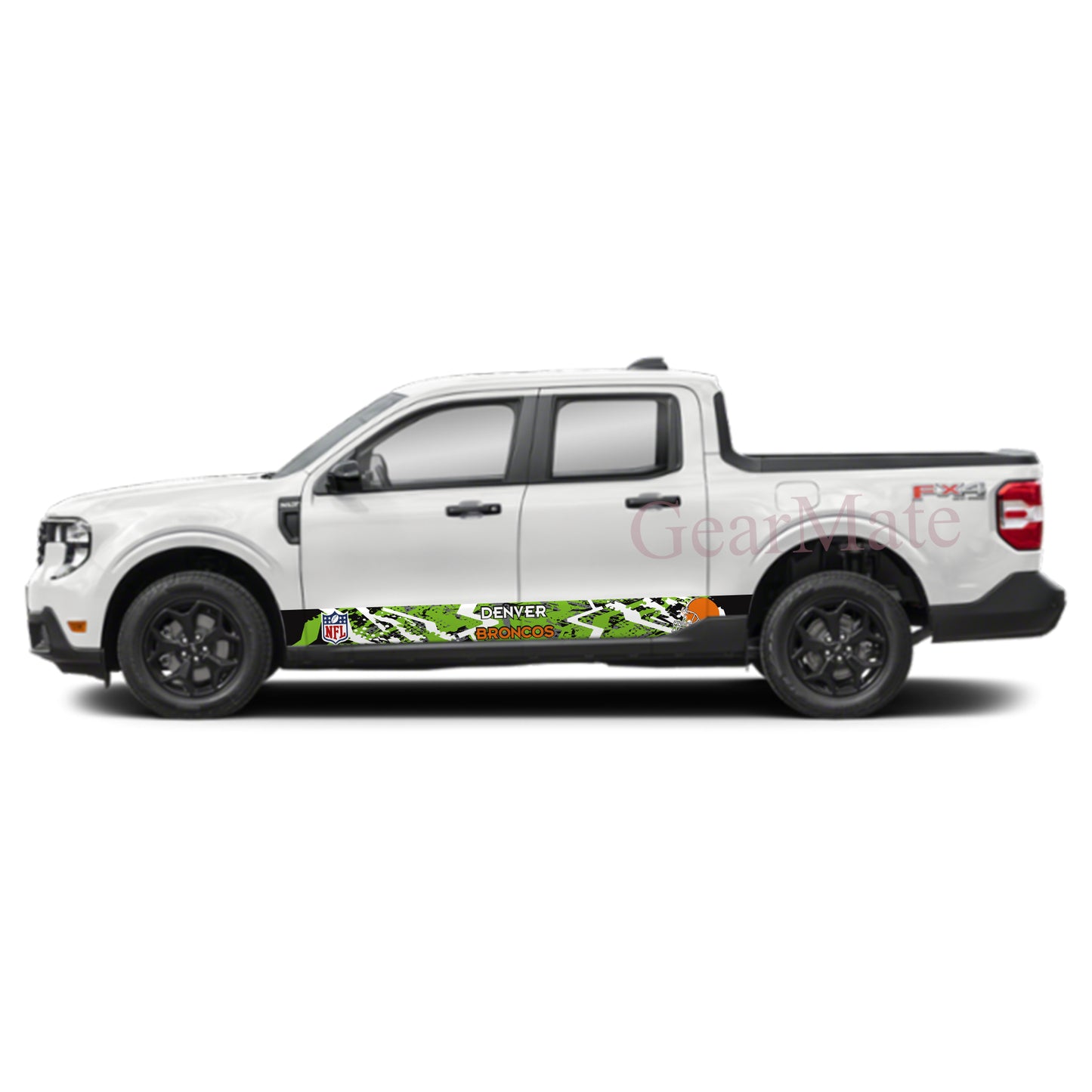 NFL Denver Broncos Rocker Panel Graphic Decal Kit (Left & Right Sides) - High Quality Vinyl for Trucks & SUVs