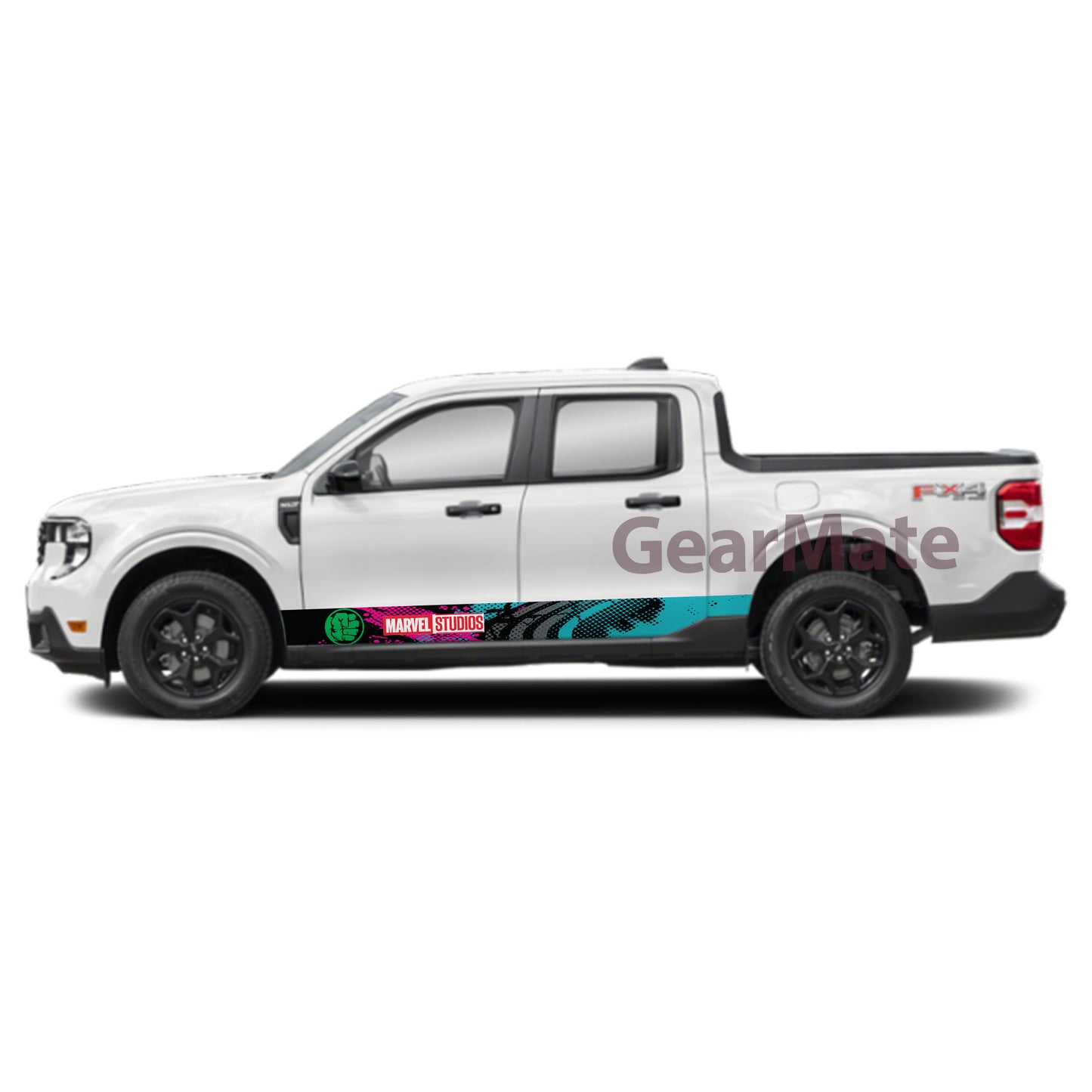Racing Marvel Hulk What If Rocker Panel Graphic Decal Kit (Left & Right Sides) - High Quality Vinyl for Trucks & SUVs