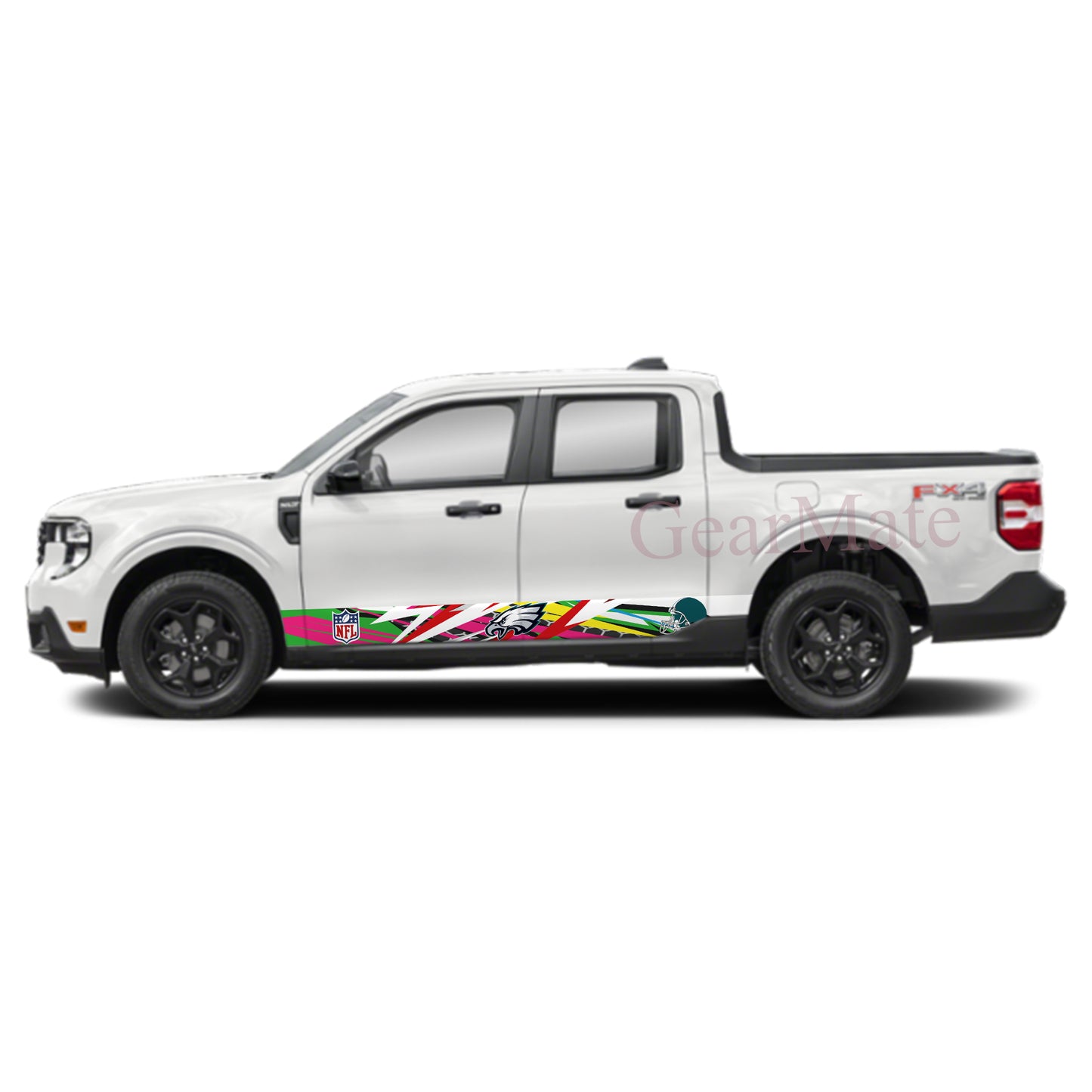 NFL Philadelphia Eagles Rocker Panel Graphic Decal Kit (Left & Right Sides) - High Quality Vinyl for Trucks & SUVs
