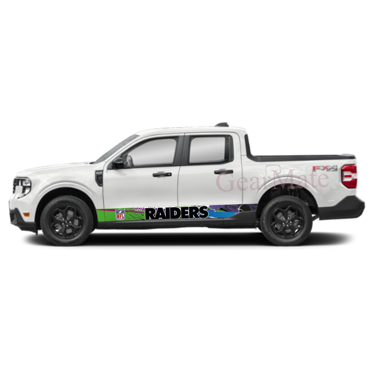 NFL Las Vegas Raiders 1 Rocker Panel Graphic Decal Kit (Left & Right Sides) - High Quality Vinyl for Trucks & SUVs