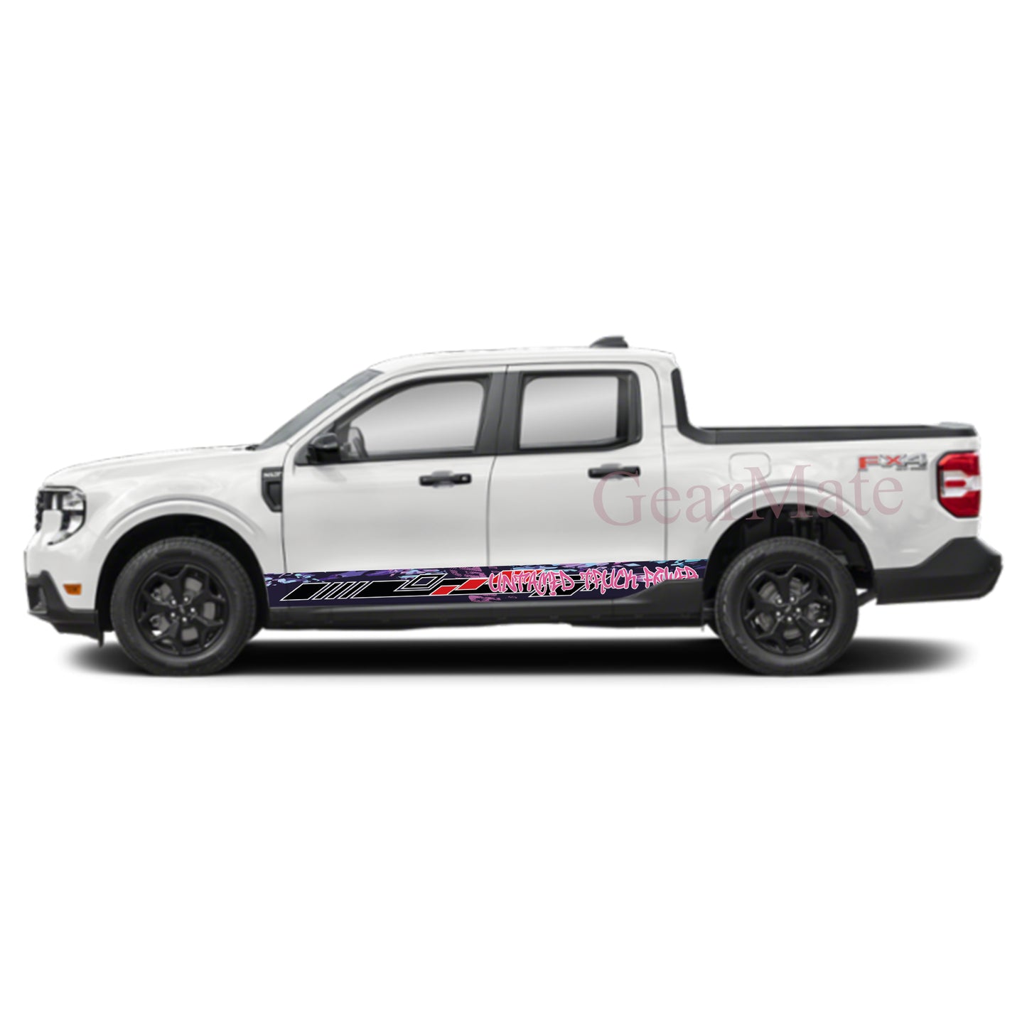 Untamed Truck Power Rocker Panel Graphic Decal Kit (Left & Right Sides) - High Quality Vinyl for Trucks & SUVs