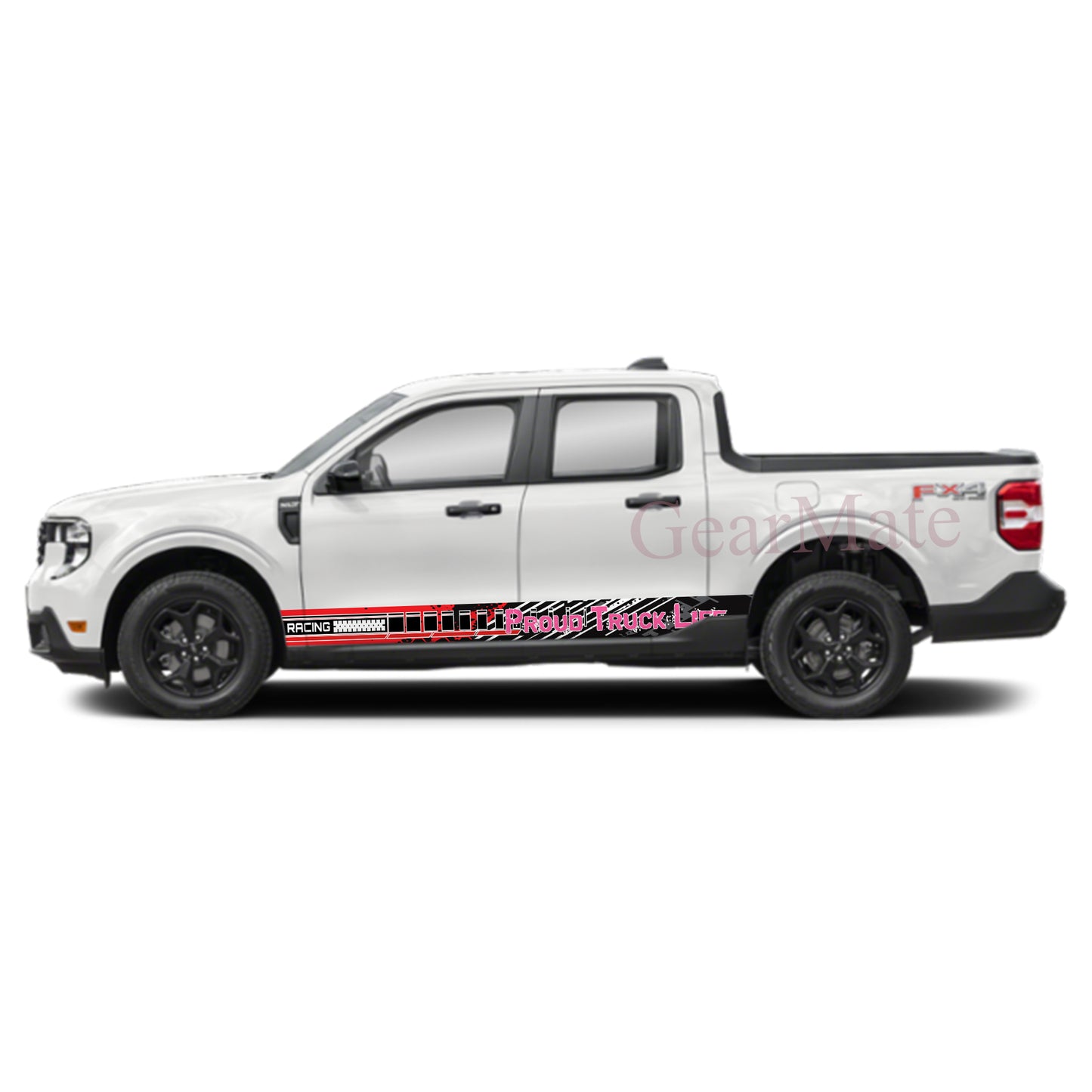 Proud Truck Life Rocker Panel Graphic Decal Kit (Left & Right Sides) - High Quality Vinyl for Trucks & SUVs