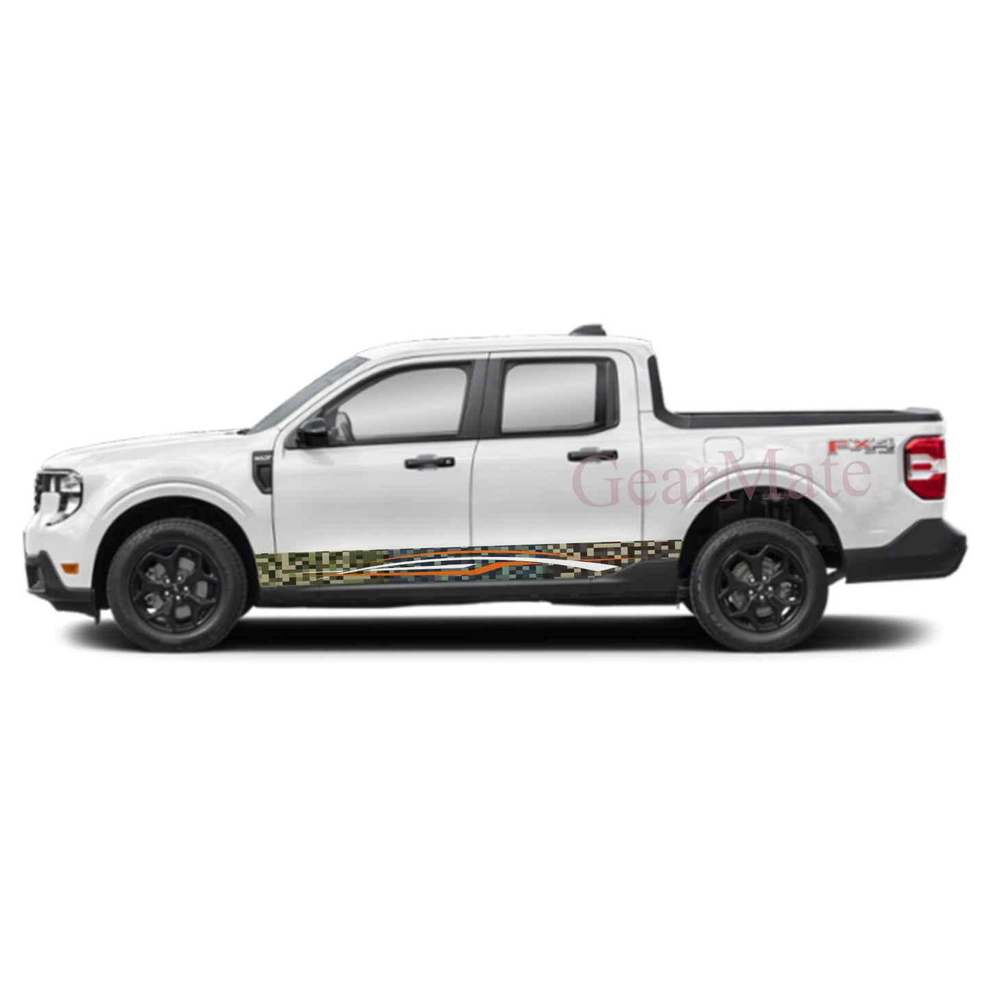 Camouflage Street Speed Engineered Rocker Panel Graphic Decal Kit (Left & Right Sides) - High Quality Vinyl for Trucks & SUVs