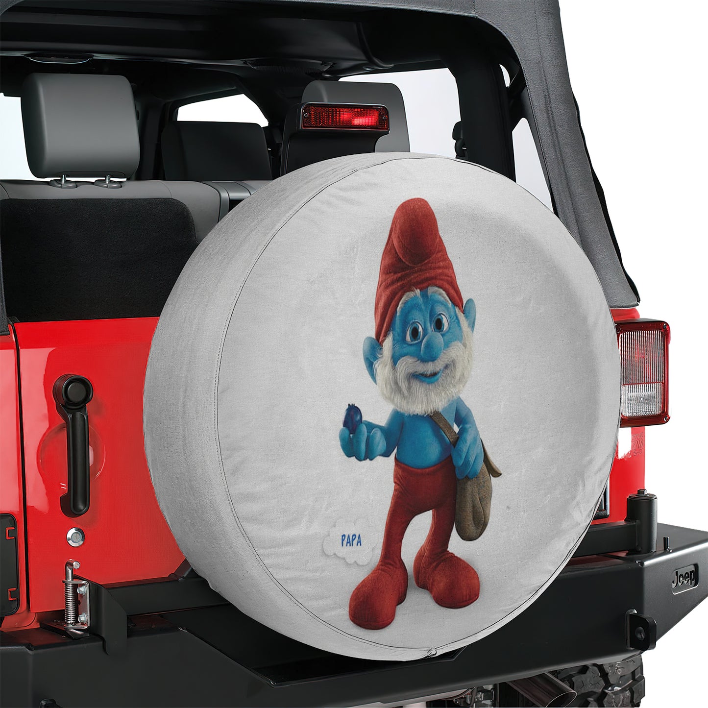 Papa Smurf Spare Tire Cover – Premium Waterproof UV Resistant Protector