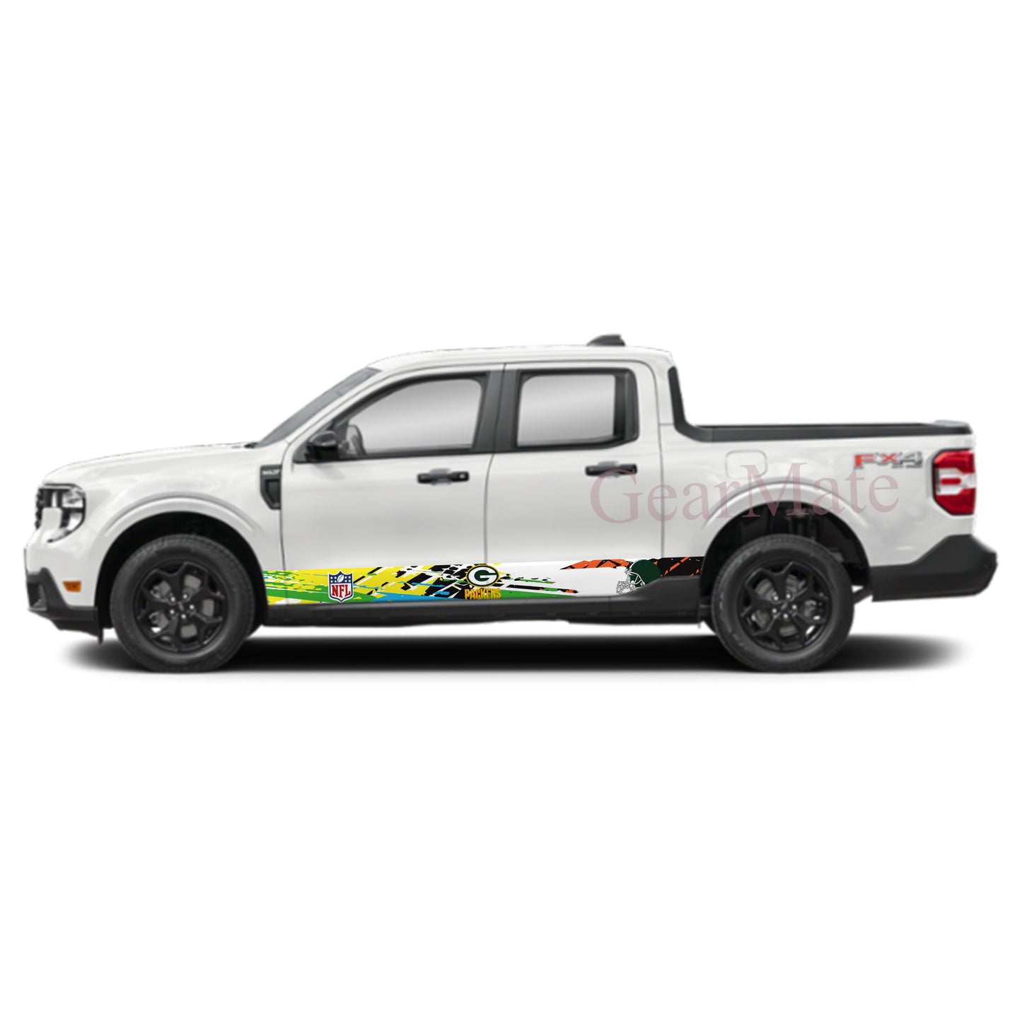 NFL Green Bay Packers Rocker Panel Graphic Decal Kit (Left & Right Sides) - High Quality Vinyl for Trucks & SUVs