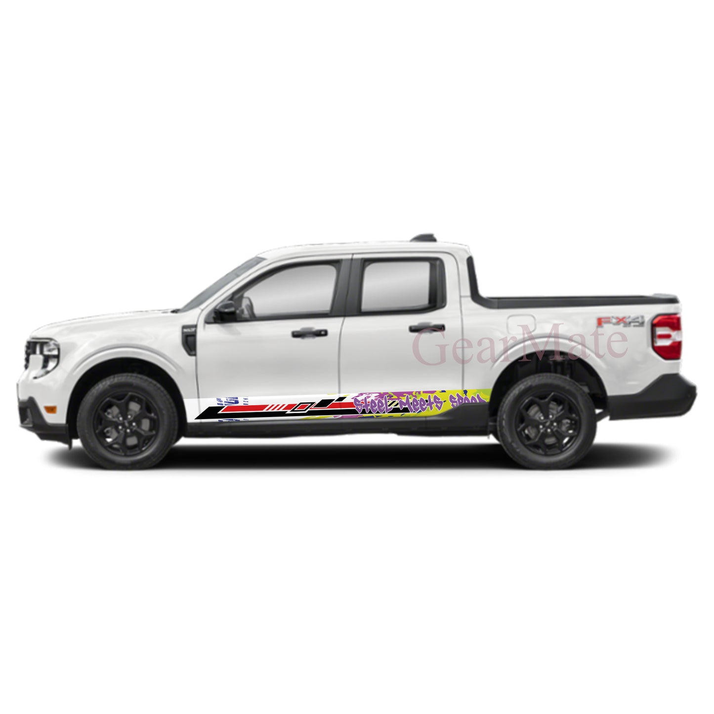 Throttle Grip Go Rocker Panel Graphic Decal Kit (Left & Right Sides) - High Quality Vinyl for Trucks & SUVs