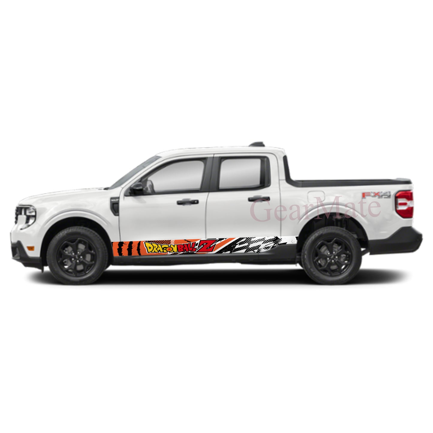 Claw Orange Dragon Ball Z Rocker Panel Graphic Decal Kit (Left & Right Sides) - High Quality Vinyl for Trucks & SUVs