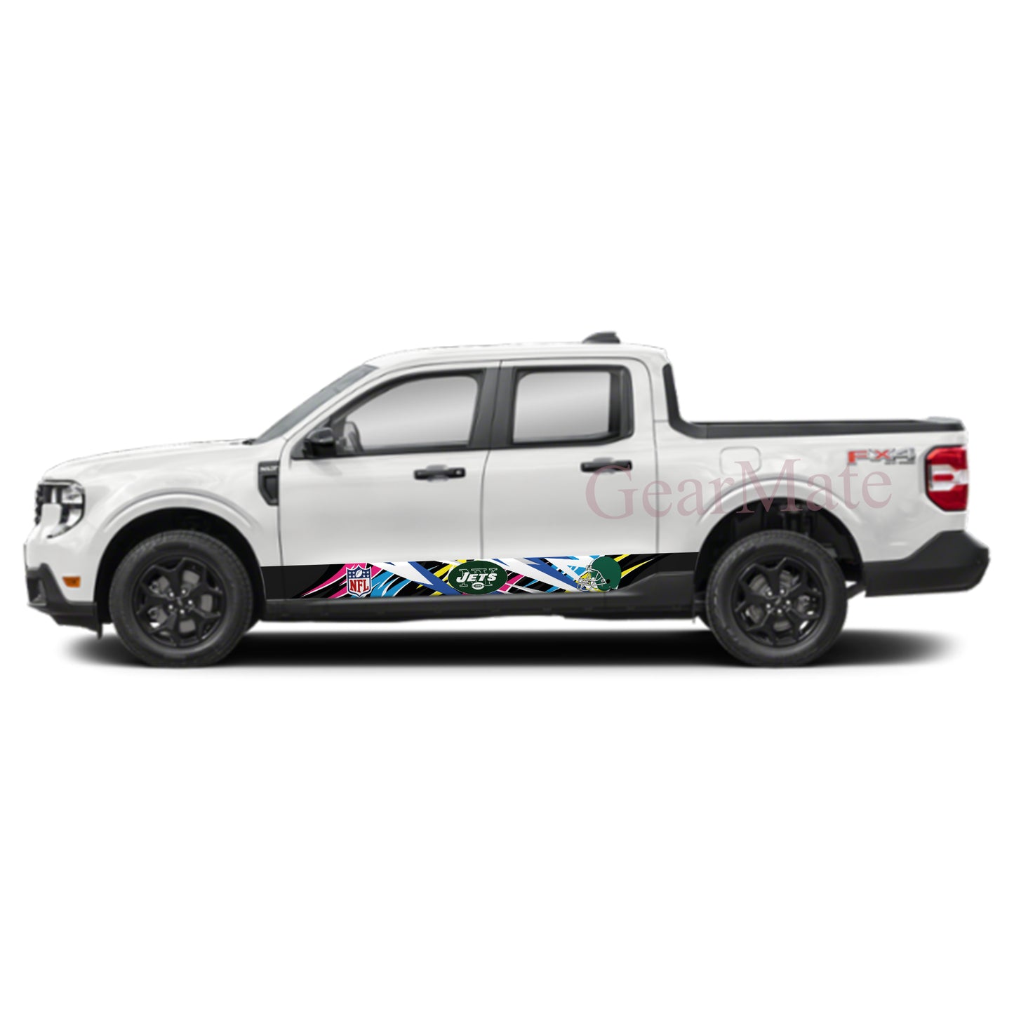 NFL New York Jets 2 Rocker Panel Graphic Decal Kit (Left & Right Sides) - High Quality Vinyl for Trucks & SUVs