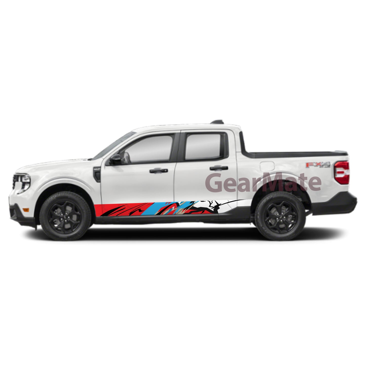 Racing Blue RB Rocker Panel Graphic Decal Kit (Left & Right Sides) - High Quality Vinyl for Trucks & SUVs