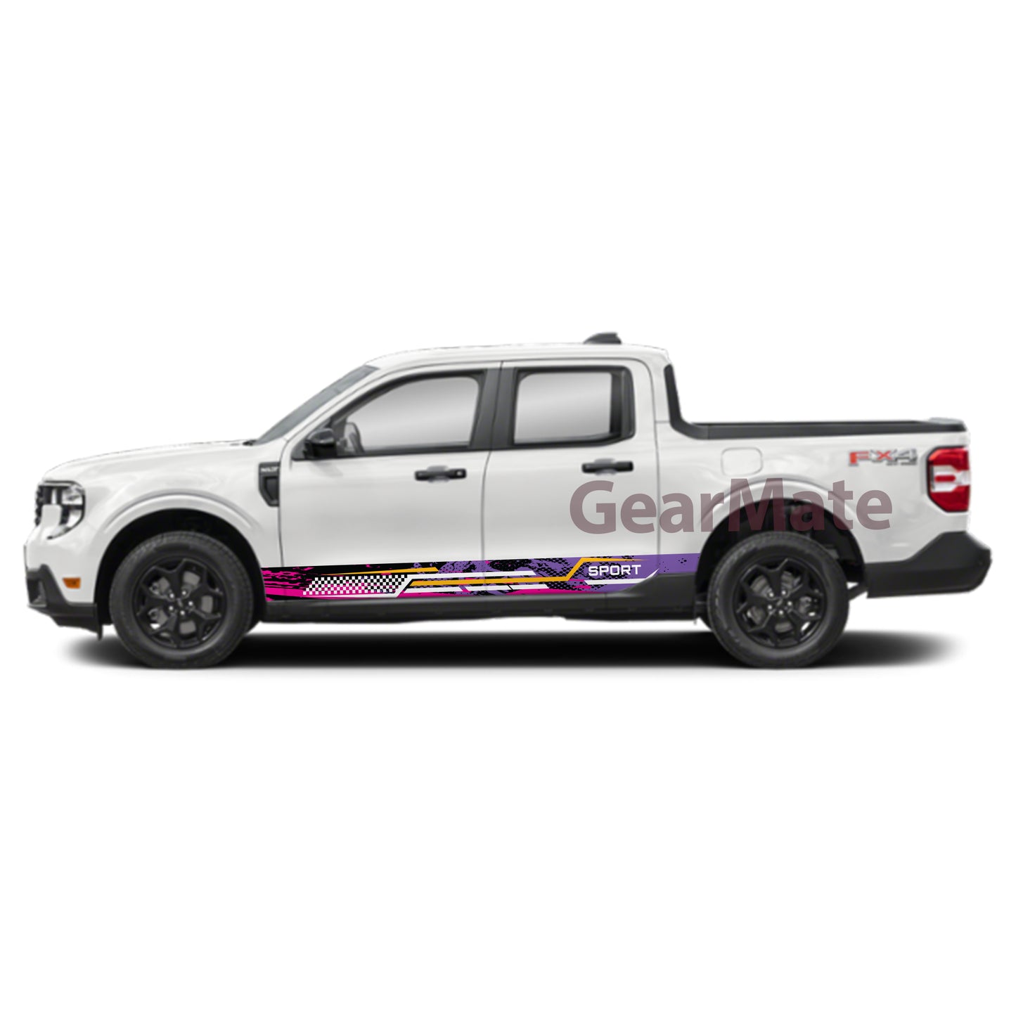 Sport PP Rocker Panel Graphic Decal Kit (Left & Right Sides) - High Quality Vinyl for Trucks & SUVs