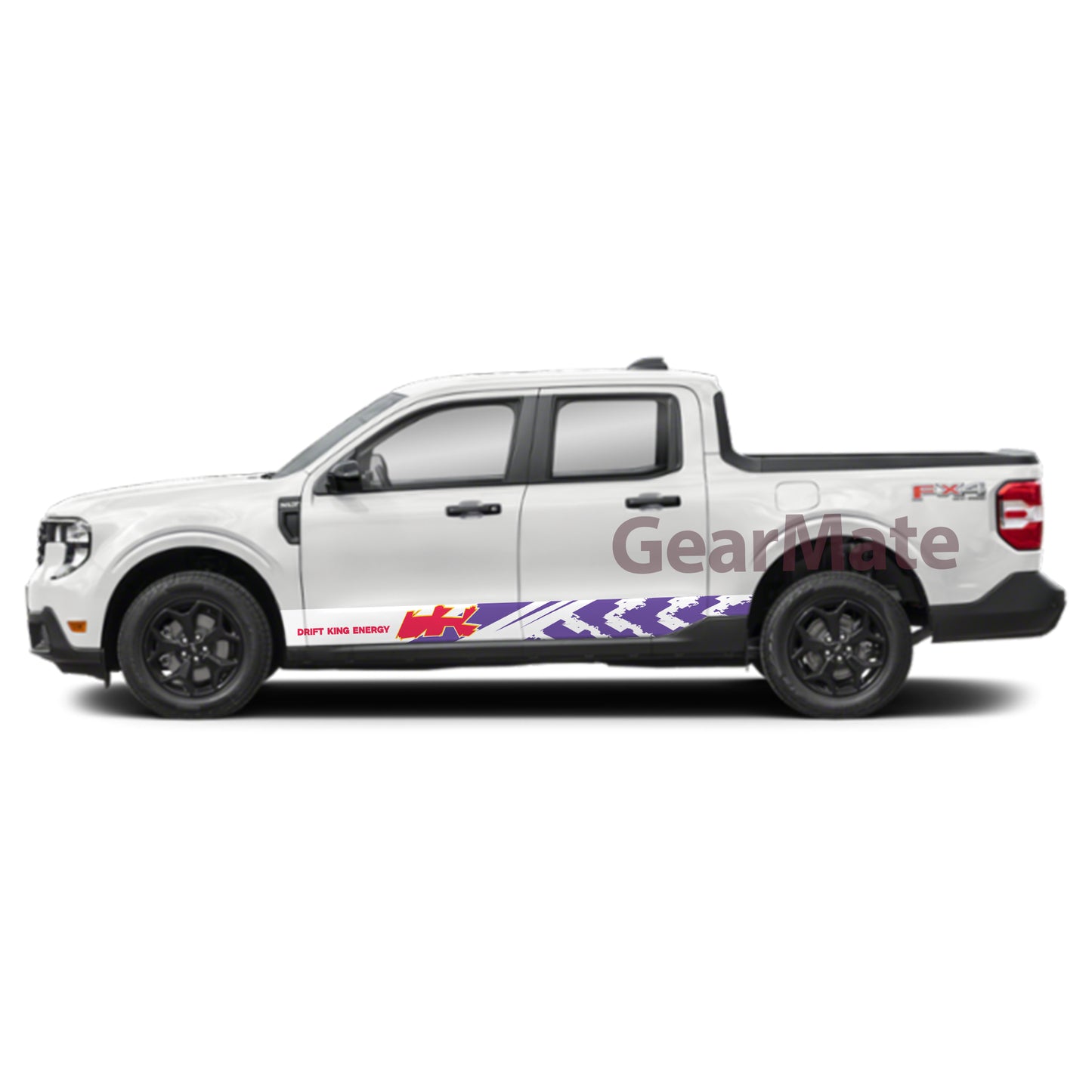 Drift King Energy Rocker Panel Graphic Decal Kit (Left & Right Sides) - High Quality Vinyl for Trucks & SUVs