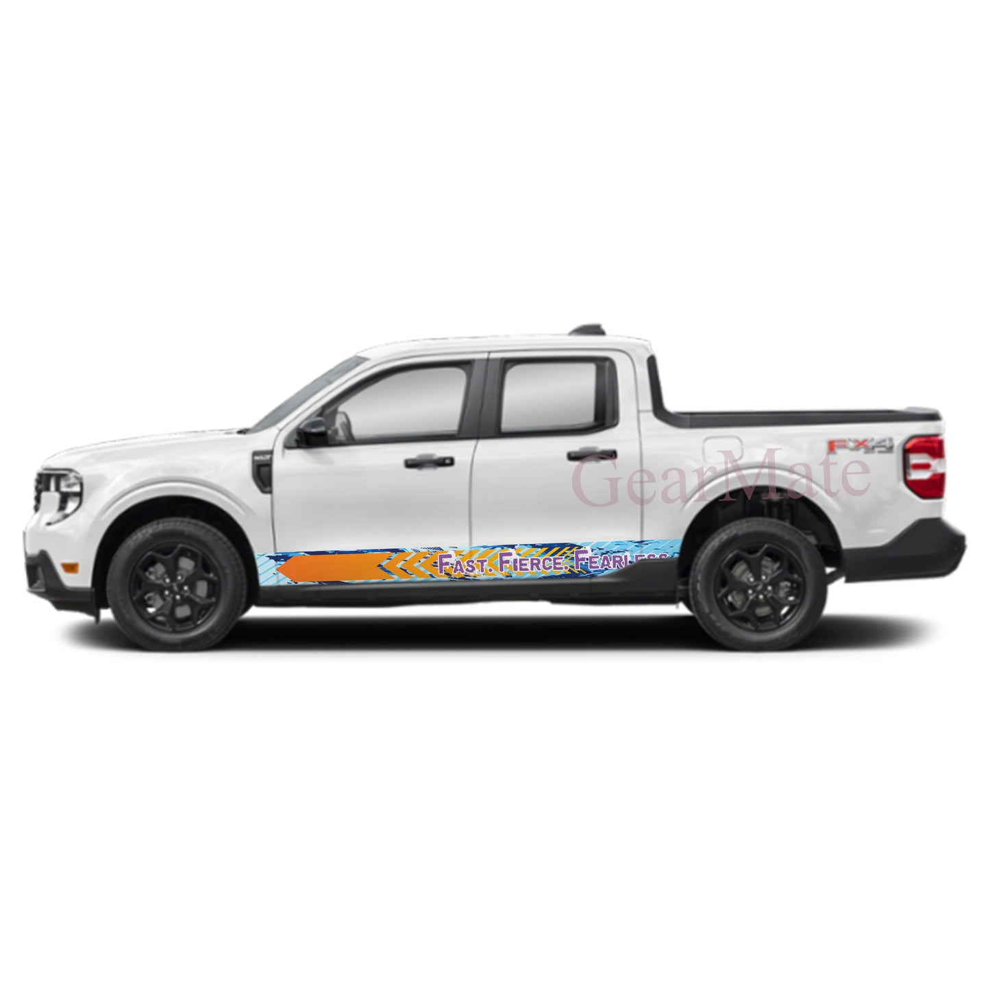 Fast Fierce Fearless Rocker Panel Graphic Decal Kit (Left & Right Sides) - High Quality Vinyl for Trucks & SUVs
