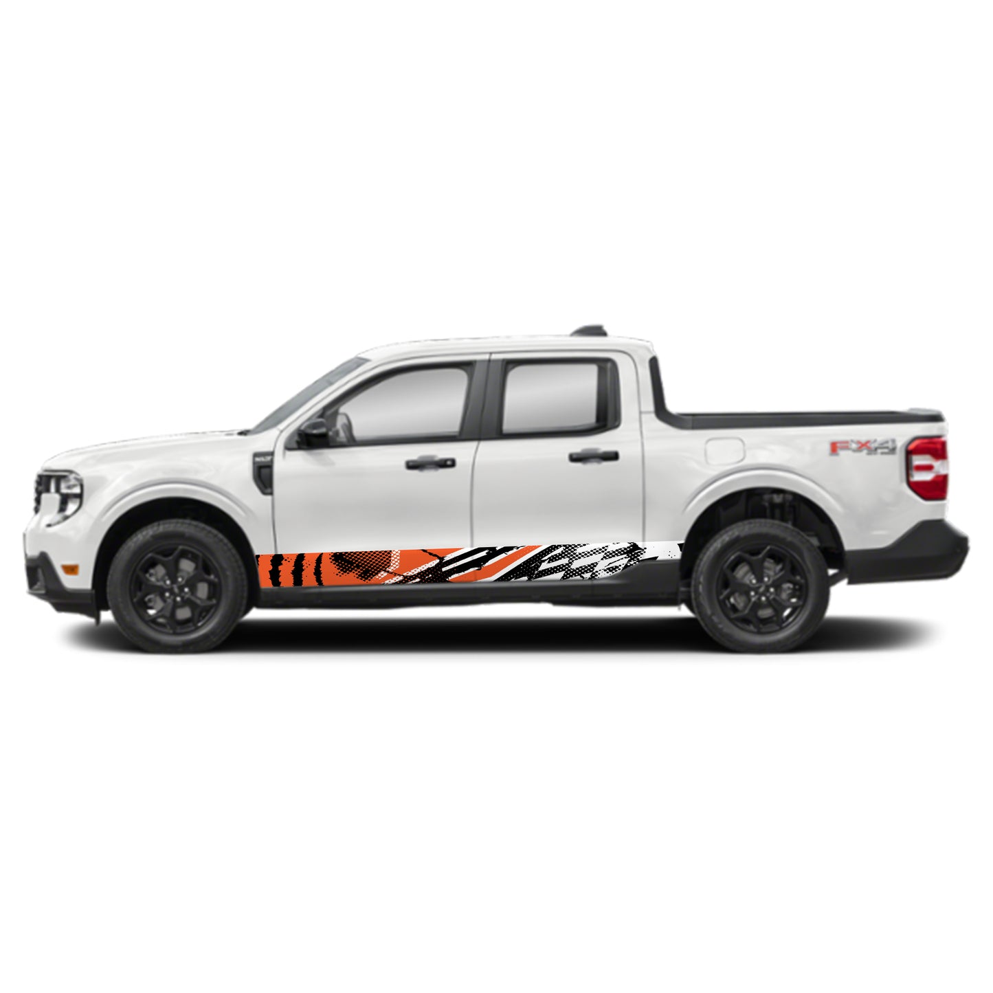 Claw Orange Rocker Panel Graphic Decal Kit (Left & Right Sides) - High Quality Vinyl for Trucks & SUVs
