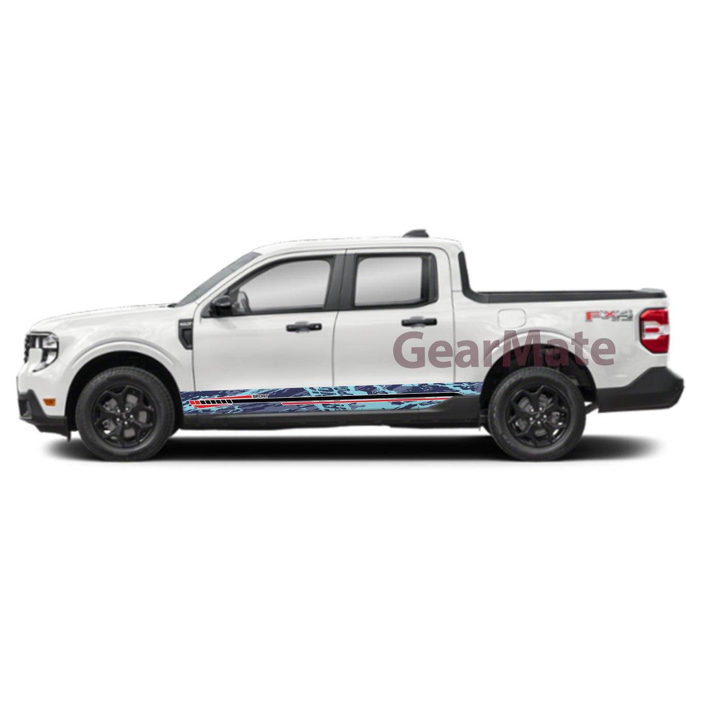 Camouflage Bold Moves Only Rocker Panel Graphic Decal Kit (Left & Right Sides) - High Quality Vinyl for Trucks & SUVs