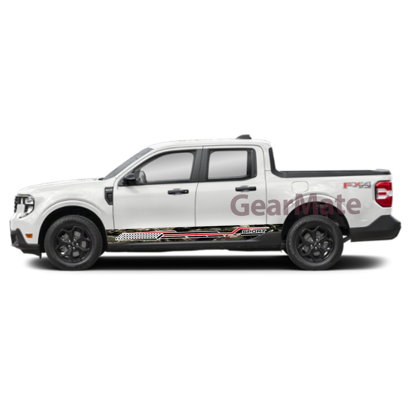 Camouflage Stripe Sport Rocker Panel Graphic Decal Kit (Left & Right Sides) - High Quality Vinyl for Trucks & SUVs