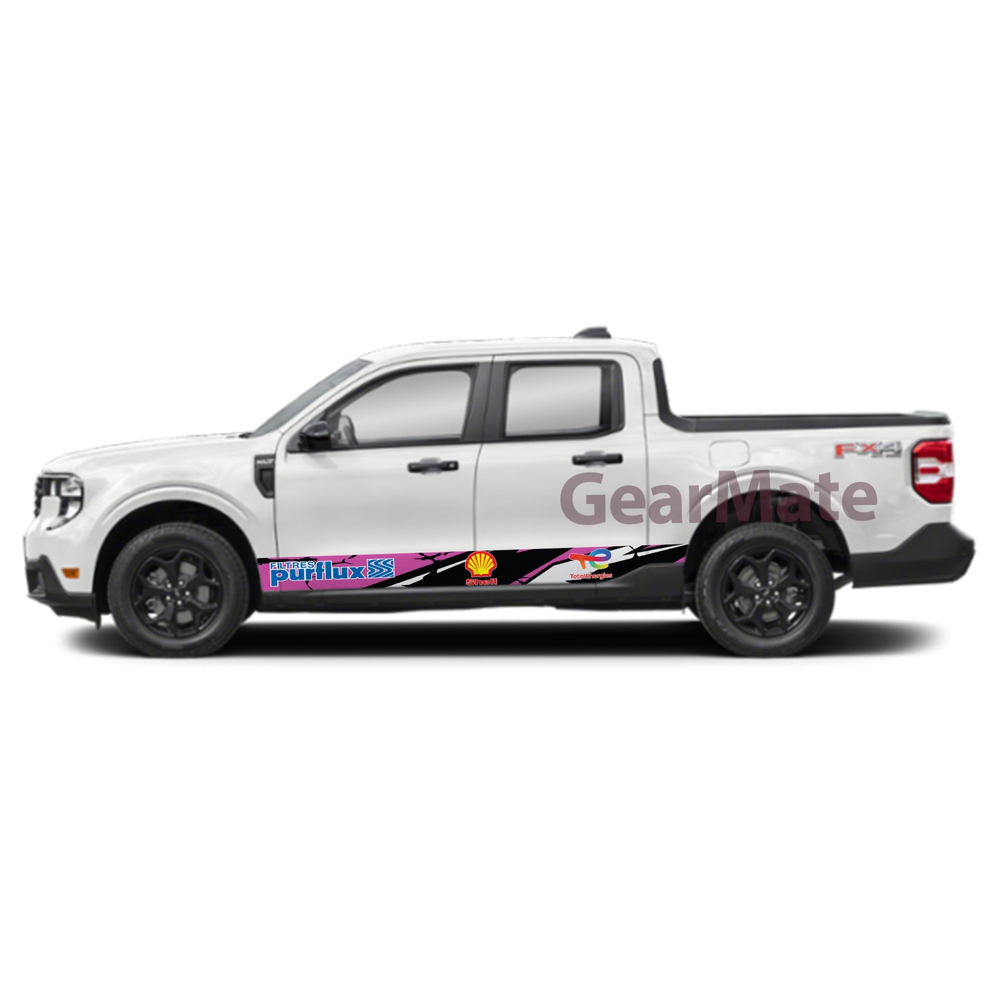 Performance Driven Look Shell Rocker Panel Graphic Decal Kit (Left & Right Sides) - High Quality Vinyl for Trucks & SUVs