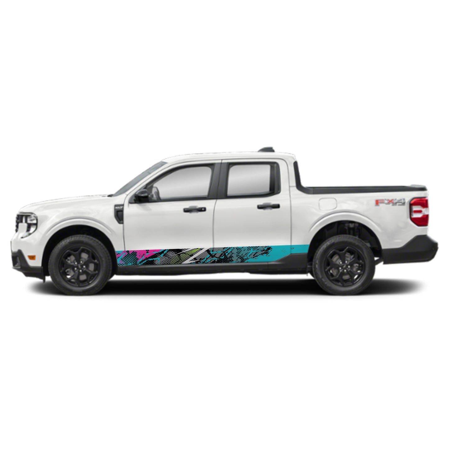 Speed Light Blue Rocker Panel Graphic Decal Kit (Left & Right Sides) - High Quality Vinyl for Trucks & SUVs