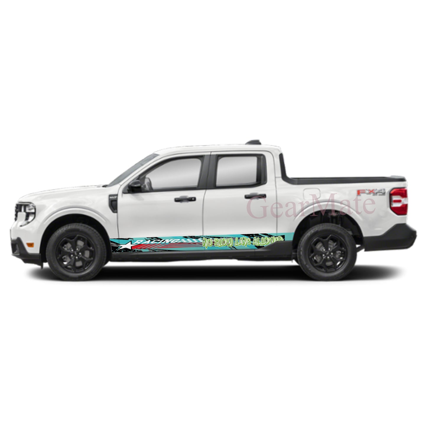 No Slow Lane Allowed Rocker Panel Graphic Decal Kit (Left & Right Sides) - High Quality Vinyl for Trucks & SUVs