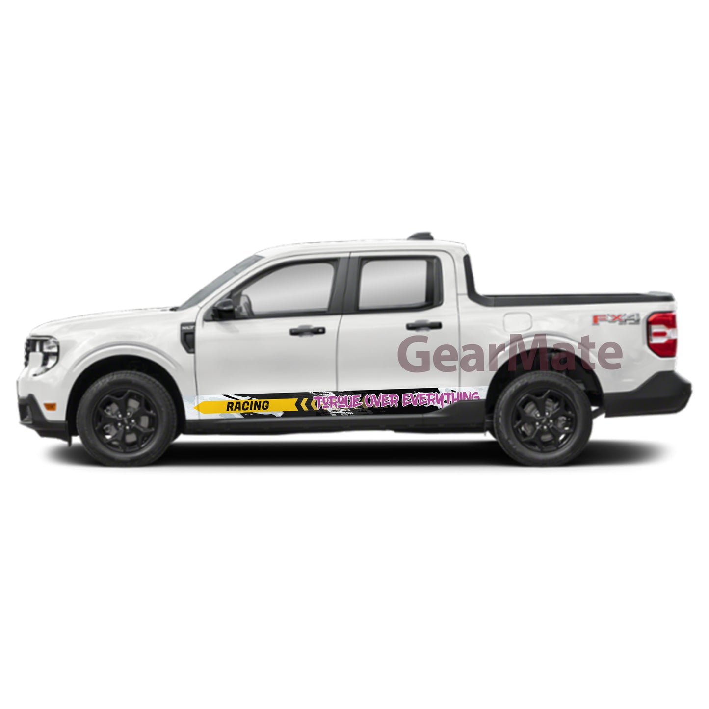Torque Over Everything Rocker Panel Graphic Decal Kit (Left & Right Sides) - High Quality Vinyl for Trucks & SUVs