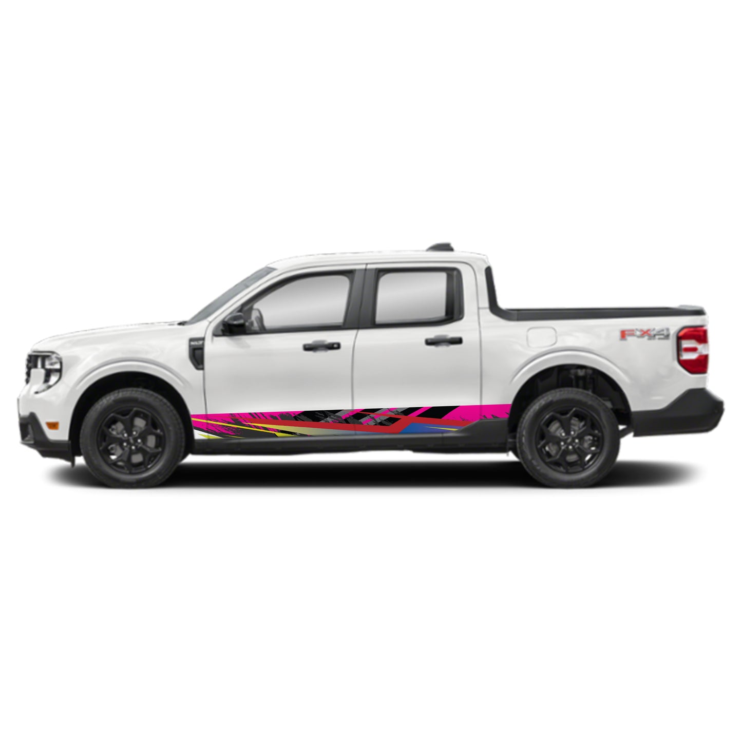 Pink Mix Rocker Panel Graphic Decal Kit (Left & Right Sides) - High Quality Vinyl for Trucks & SUVs
