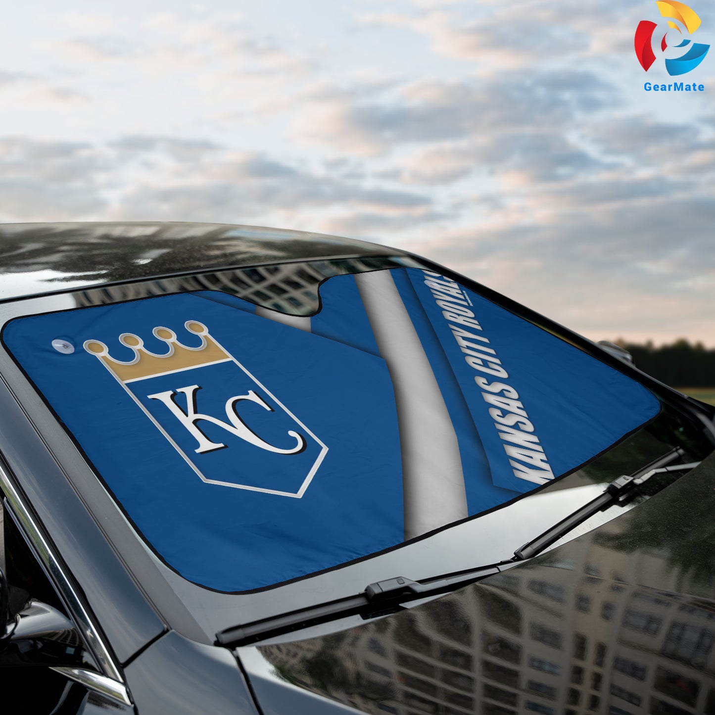 Kansas City Royals MLB Baseball Team Pride Reflective Car Sunshade – Premium Heat & UV Protection, Universal Fit