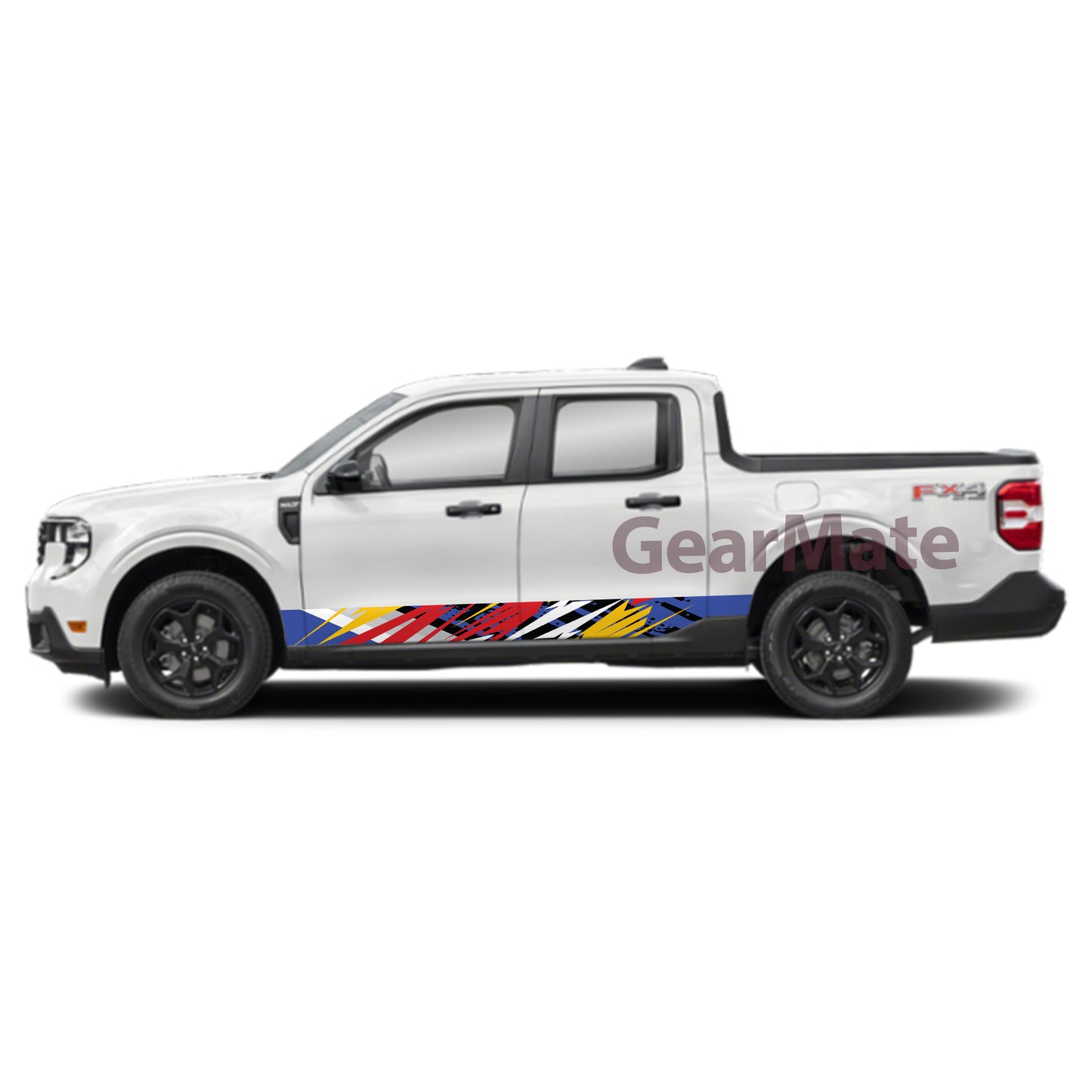 Racing Stripe RY Rocker Panel Graphic Decal Kit (Left & Right Sides) - High Quality Vinyl for Trucks & SUVs